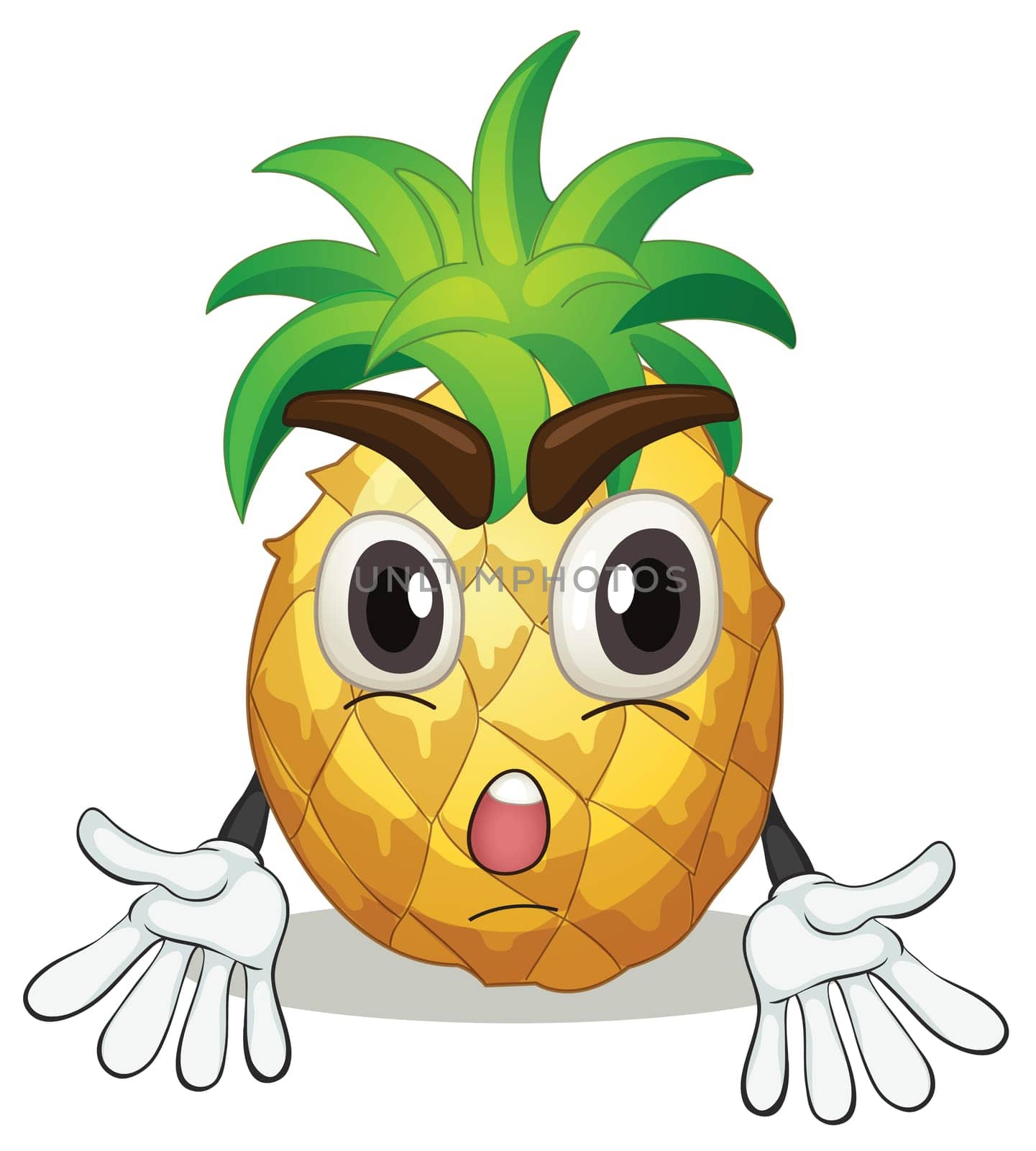 illustration of a pineapple on a white background