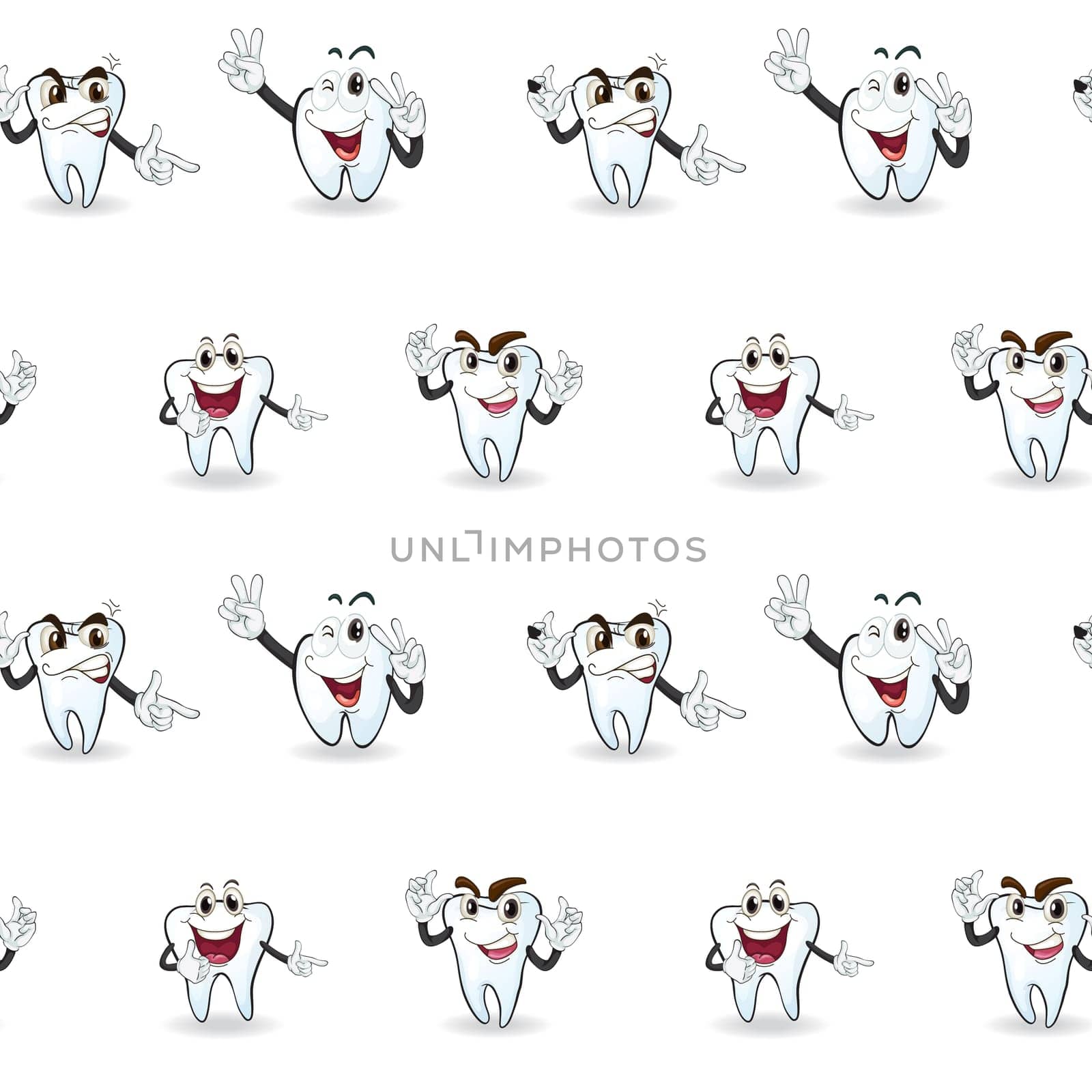 illustration of tooths on a white background