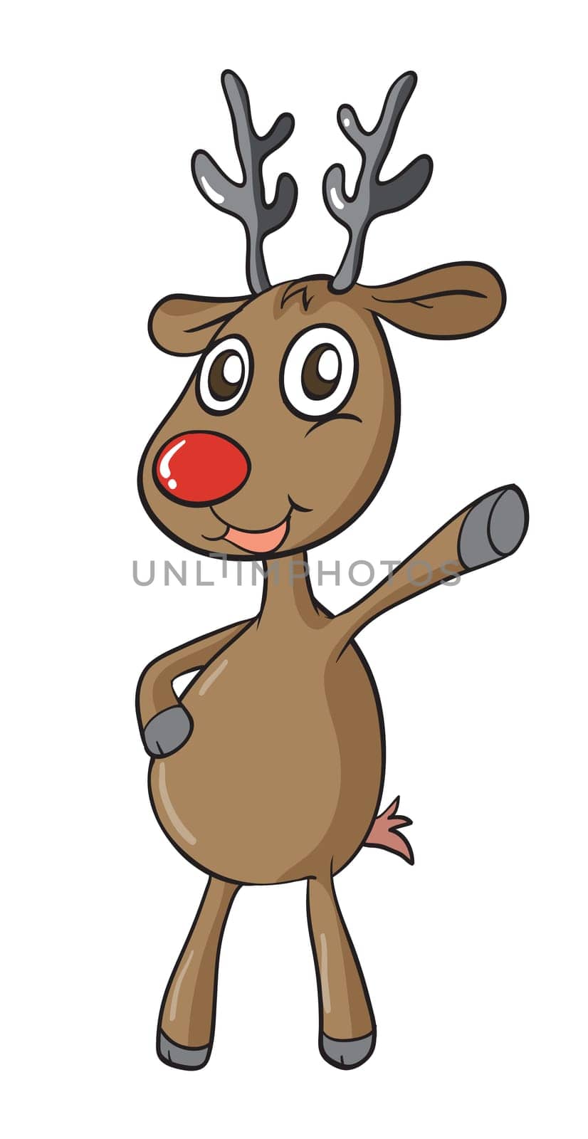 illustration of a reindeer on a white background