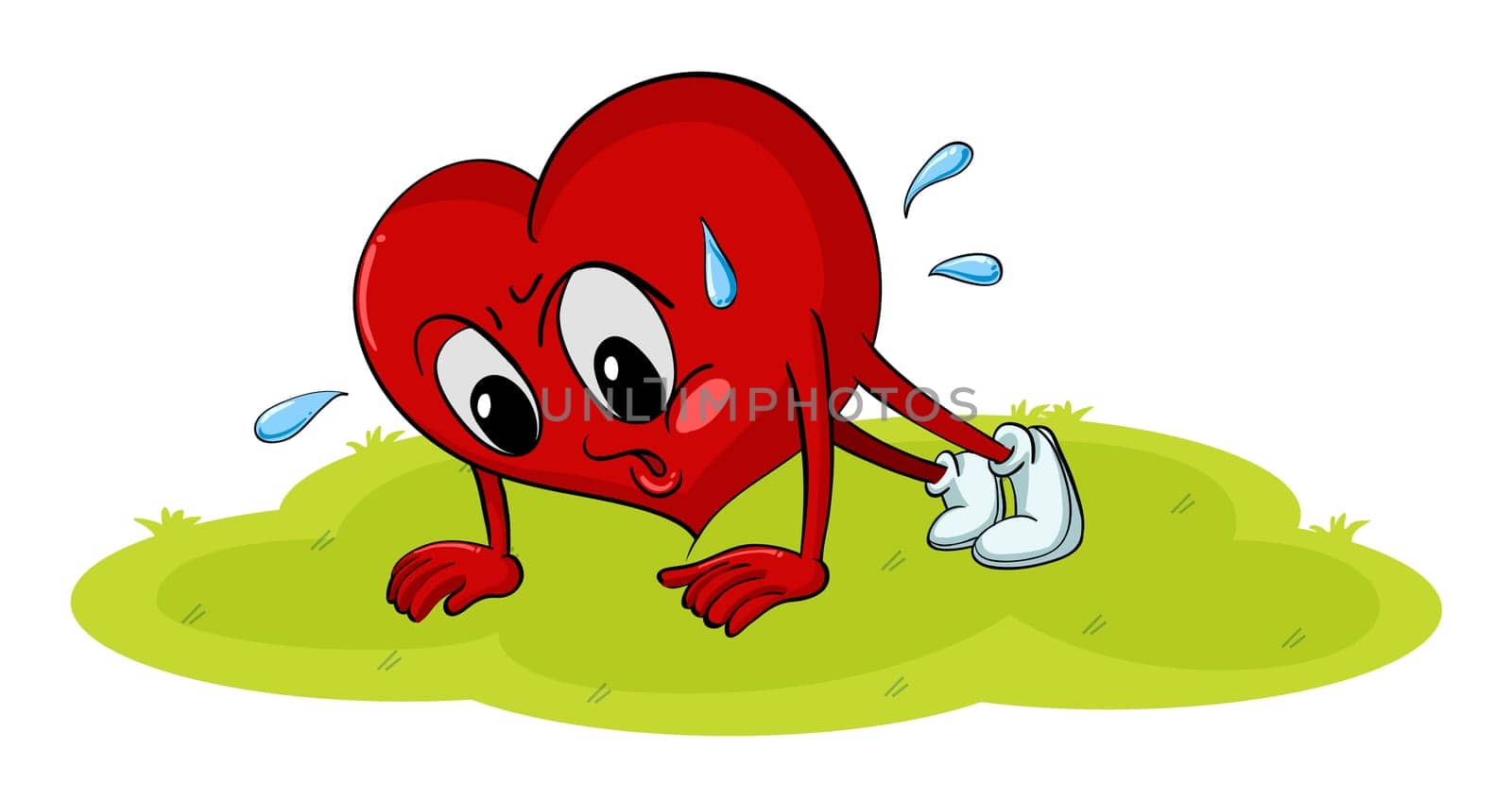 illustration of a heart in a beautiful nature