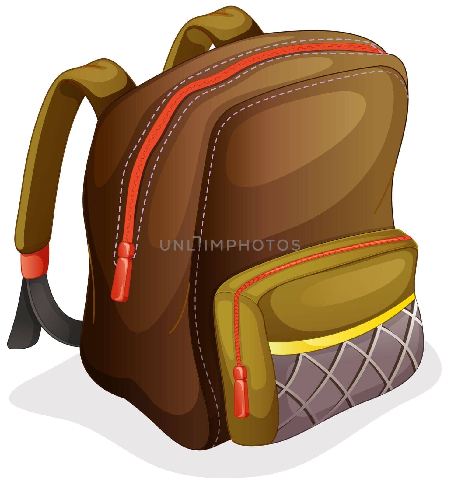 illustration of a school bag on a white background