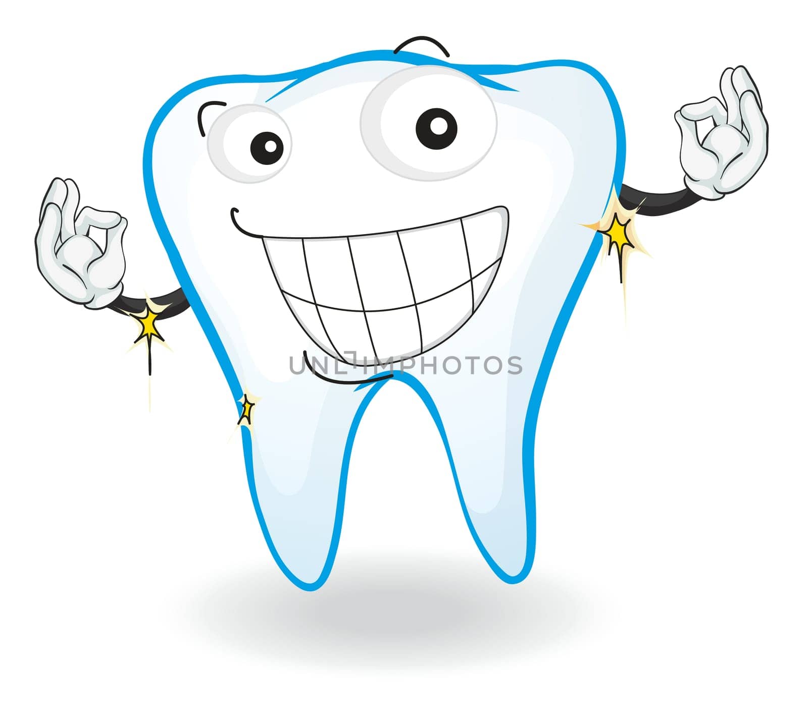 illustration of a tooth on a white background