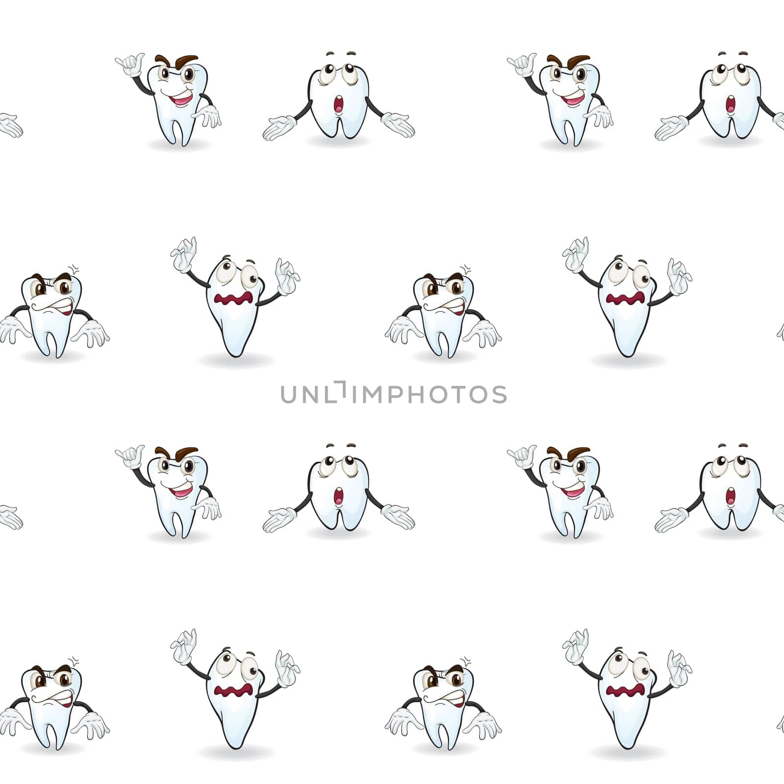 illustration of tooths on a white background