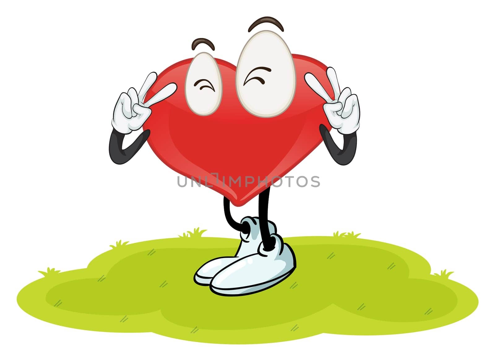 illustration of a heart in a beautiful nature