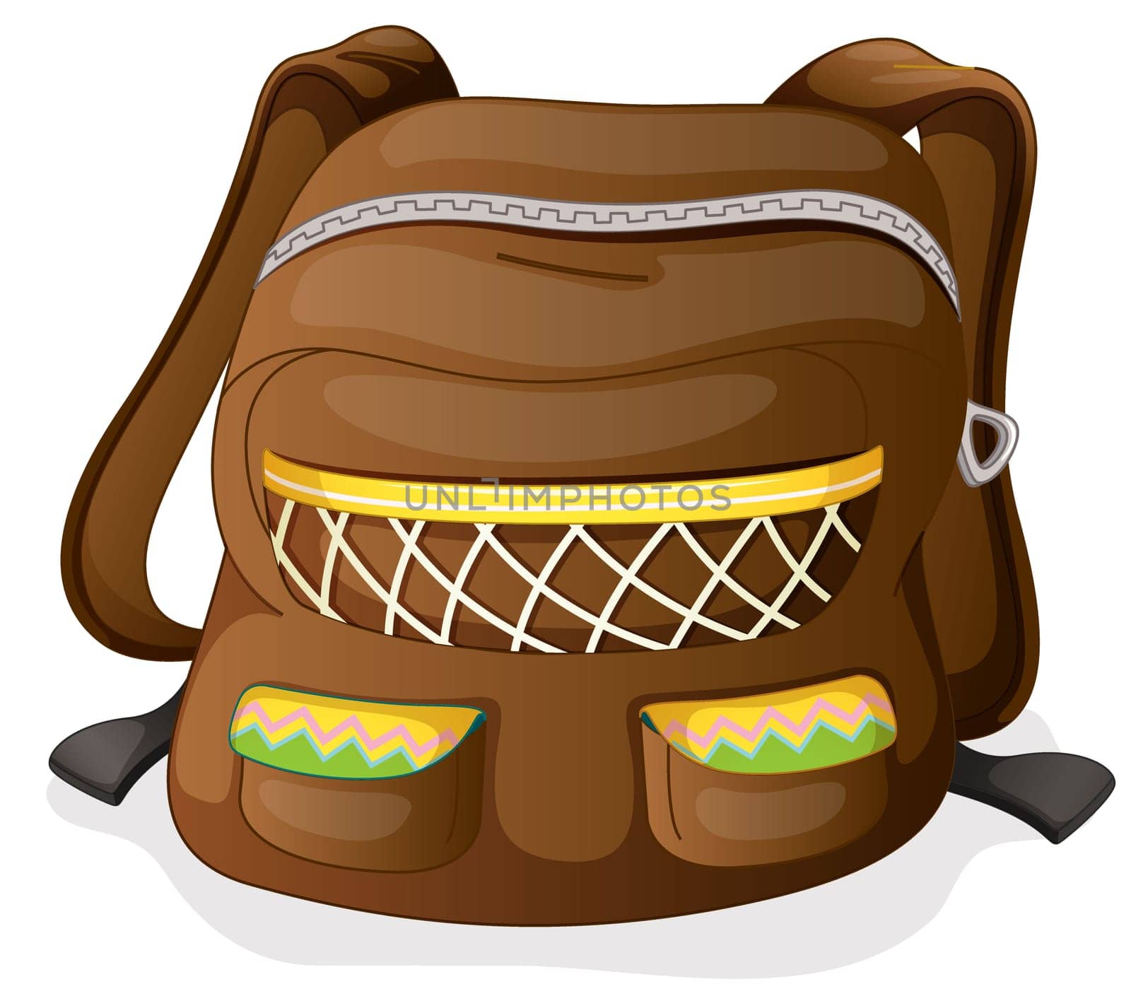illustration of a school bag on a white background