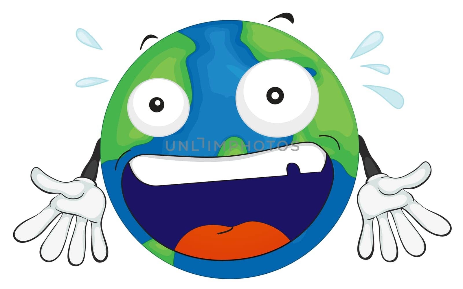 illustration of an earth planet on a white background