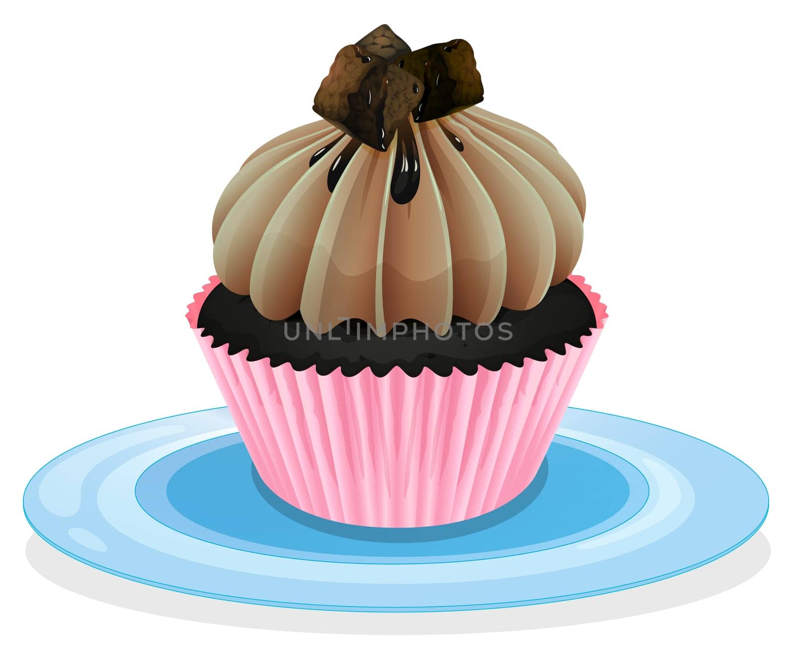 illustration of a cupcake on a white background