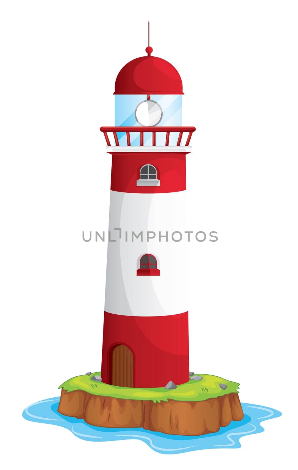 illustration of a light house on a white background