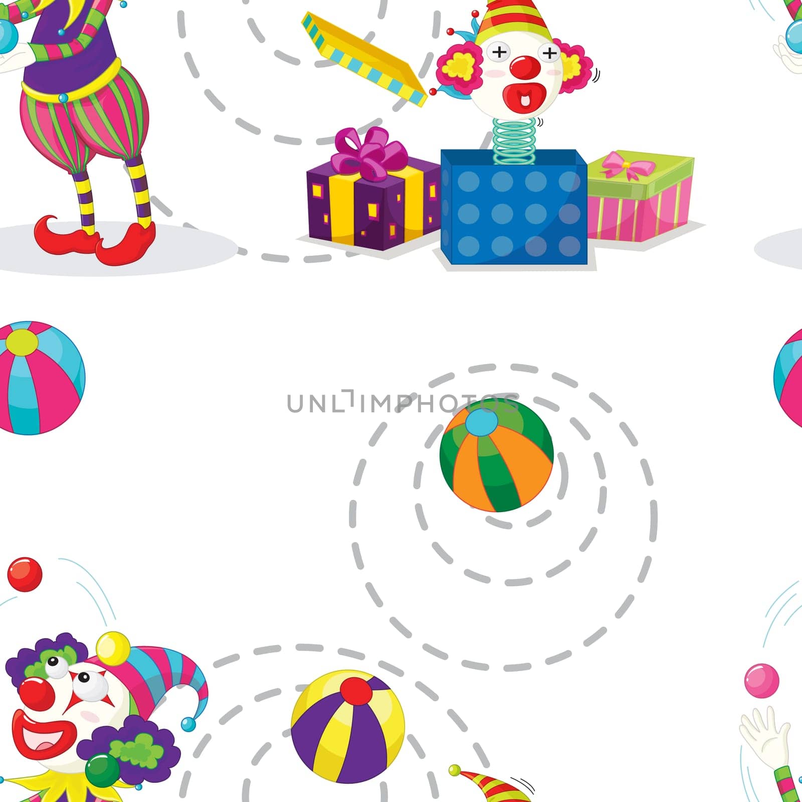 illustration of a joker on white background