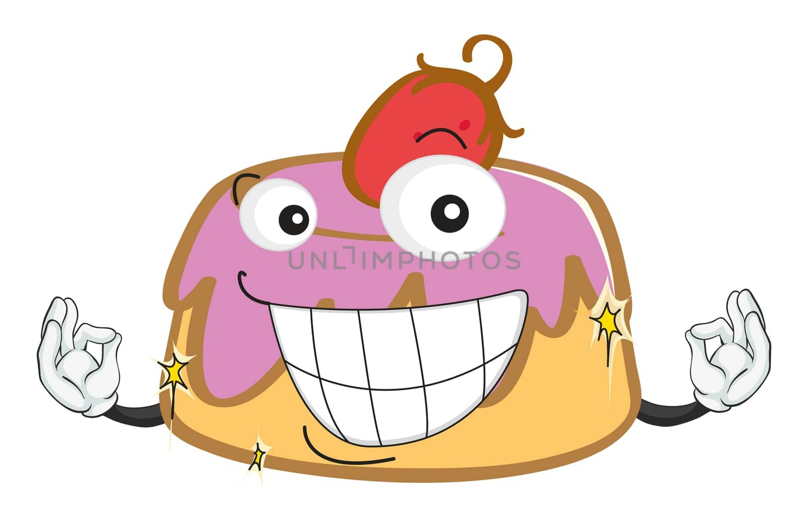 illustration of a cake on a white background