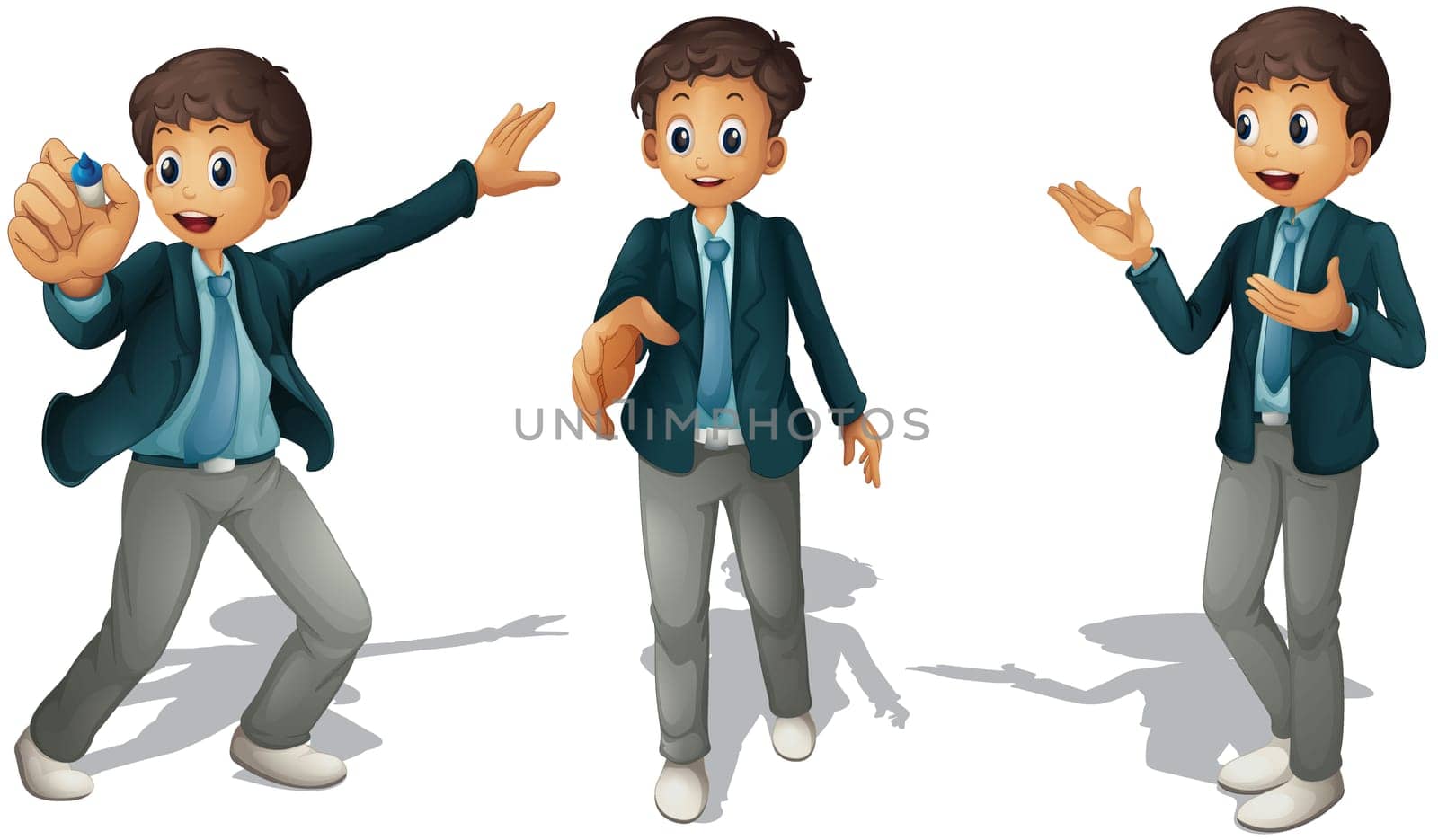 illustration of boys on a white background