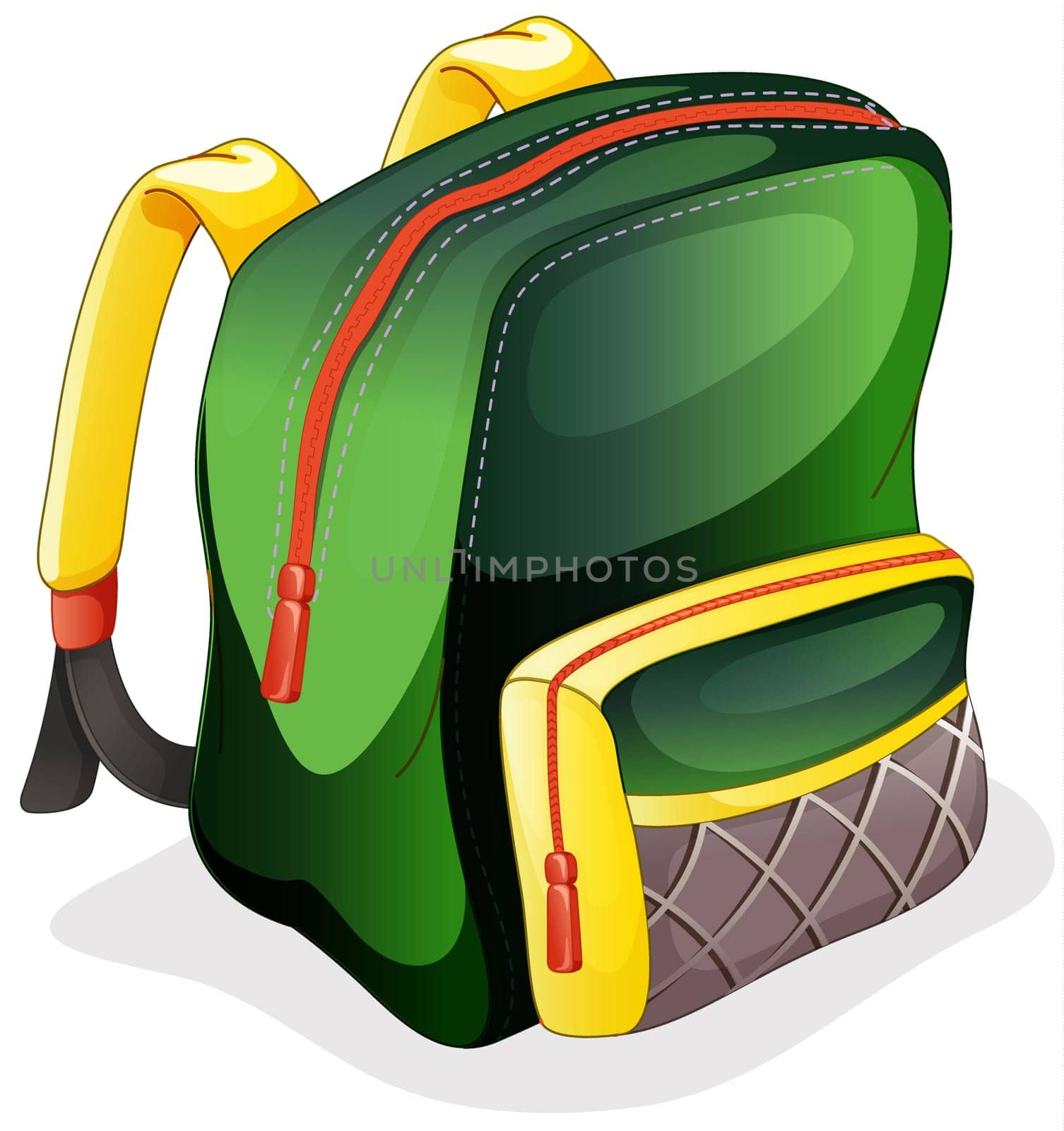 illustration of a school bag on a white background