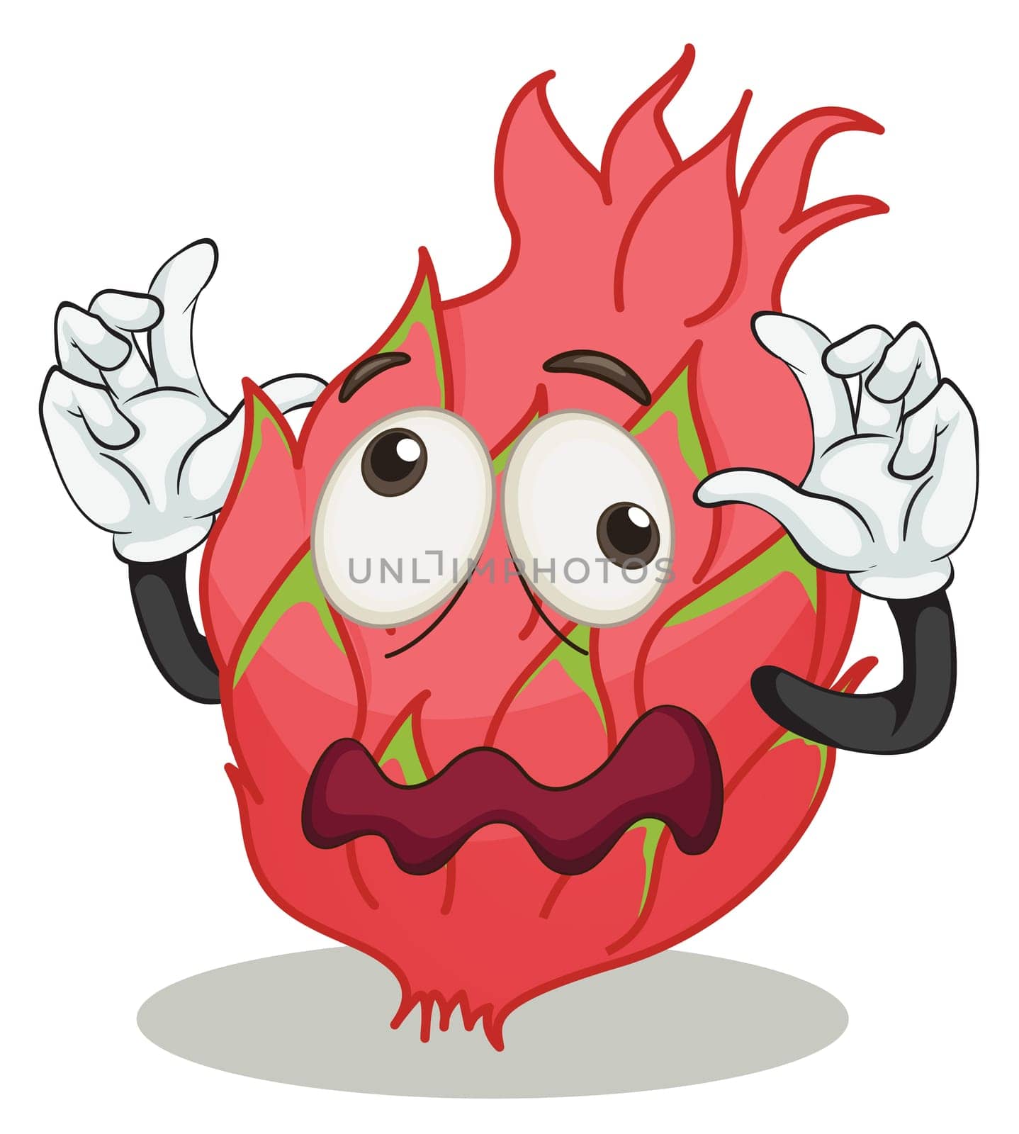 illustration of a rambutan on a white background