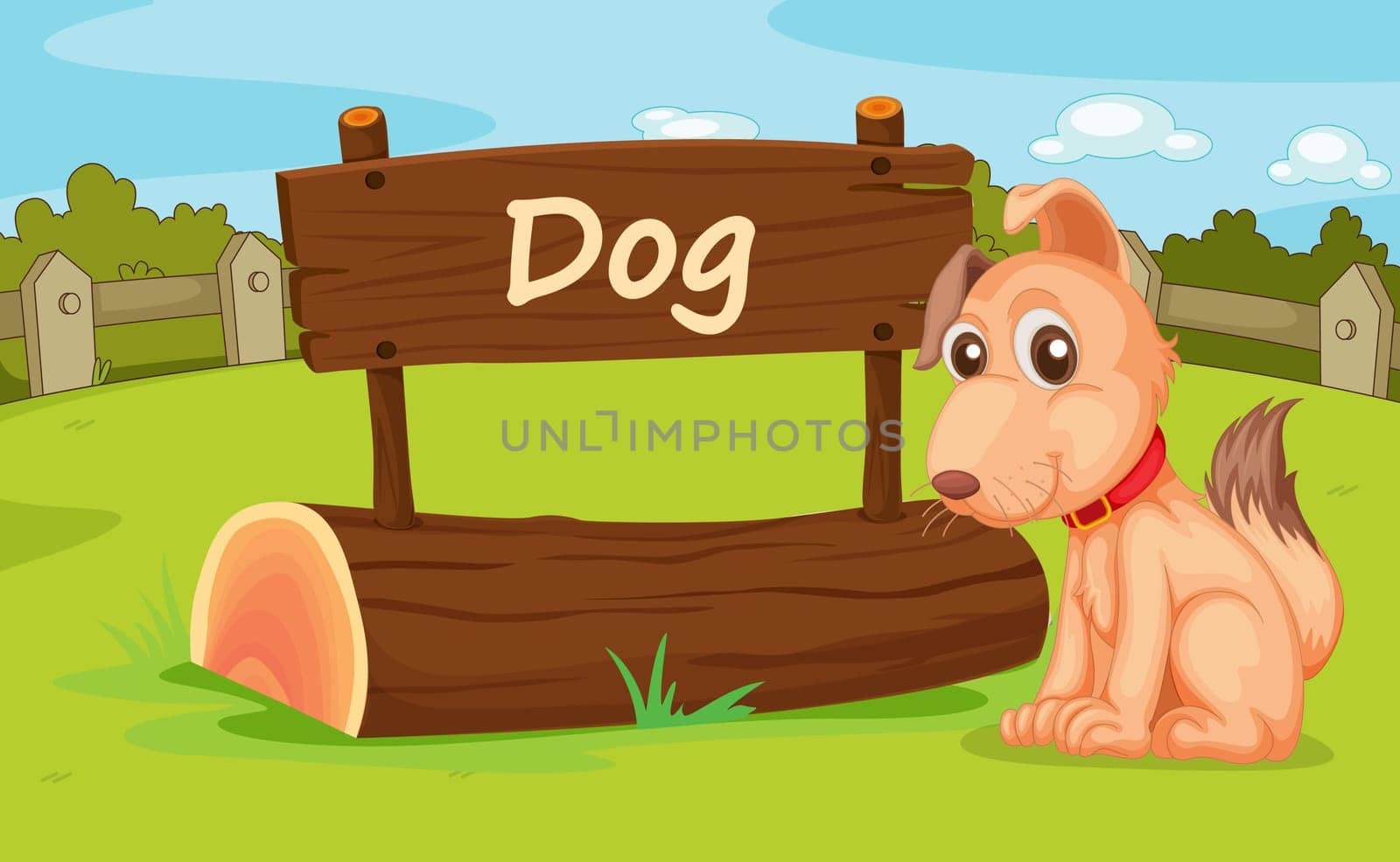 Illustration of animal enclosure at the zoo
