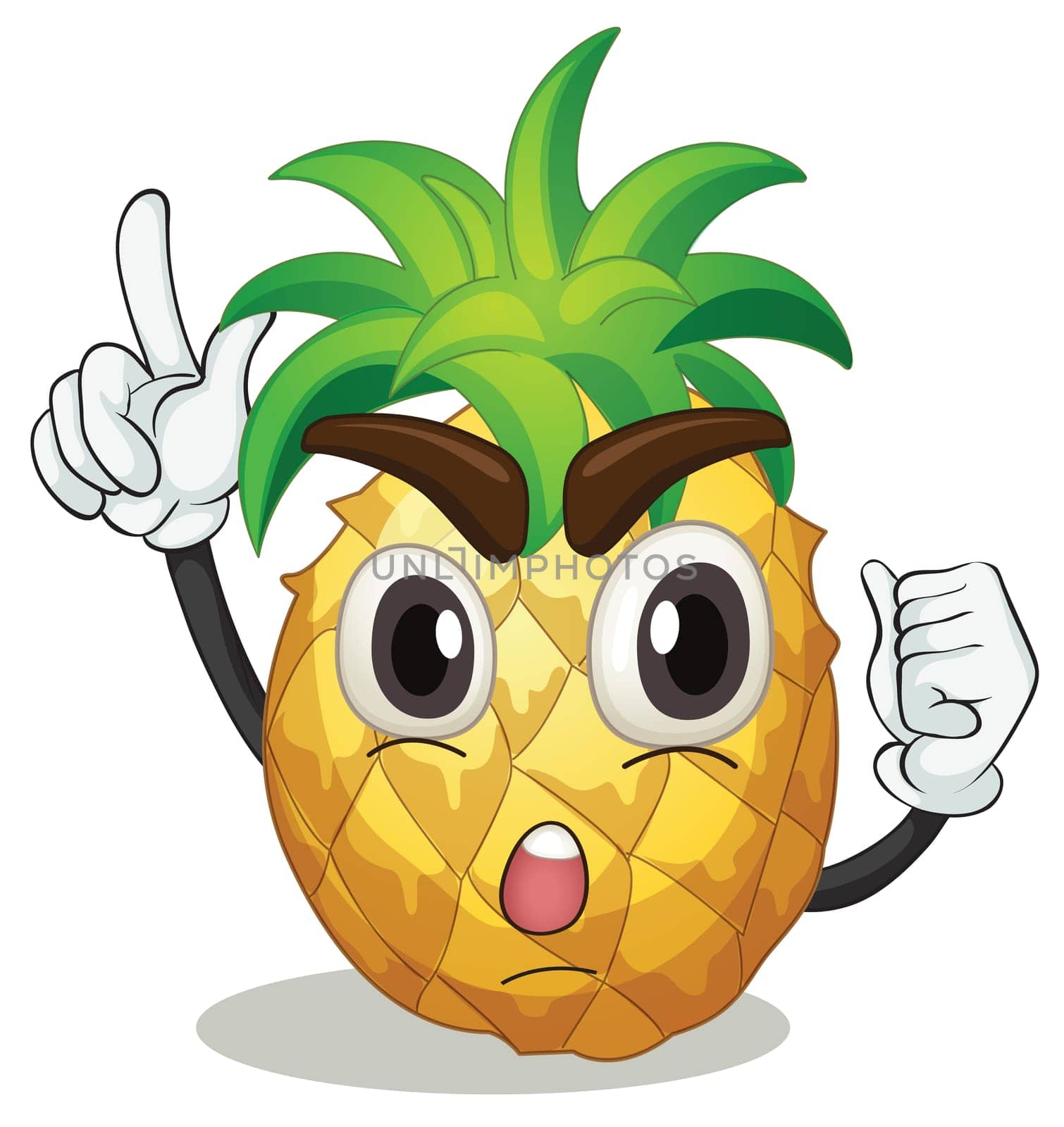 illustration of a pineapple on a white background