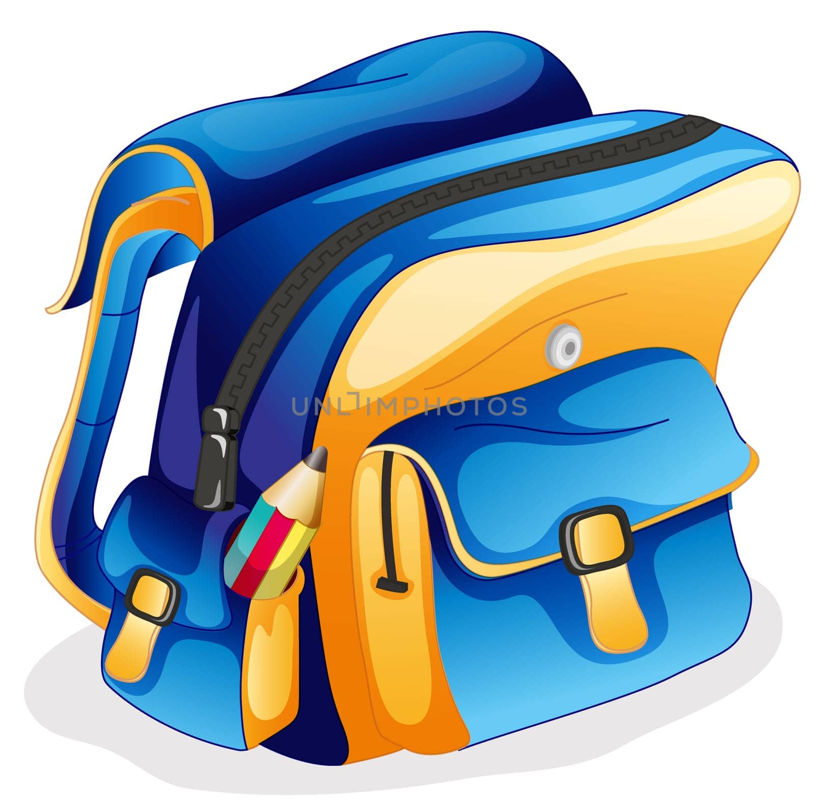 illustration of a school bag on a white background