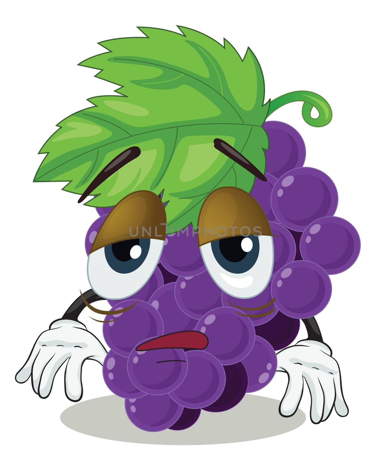 illustration of grapes on a white background