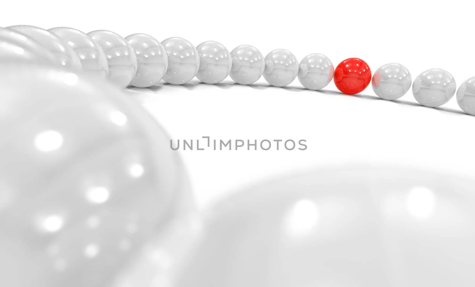 3D Ball Circle Focus - Red White 1