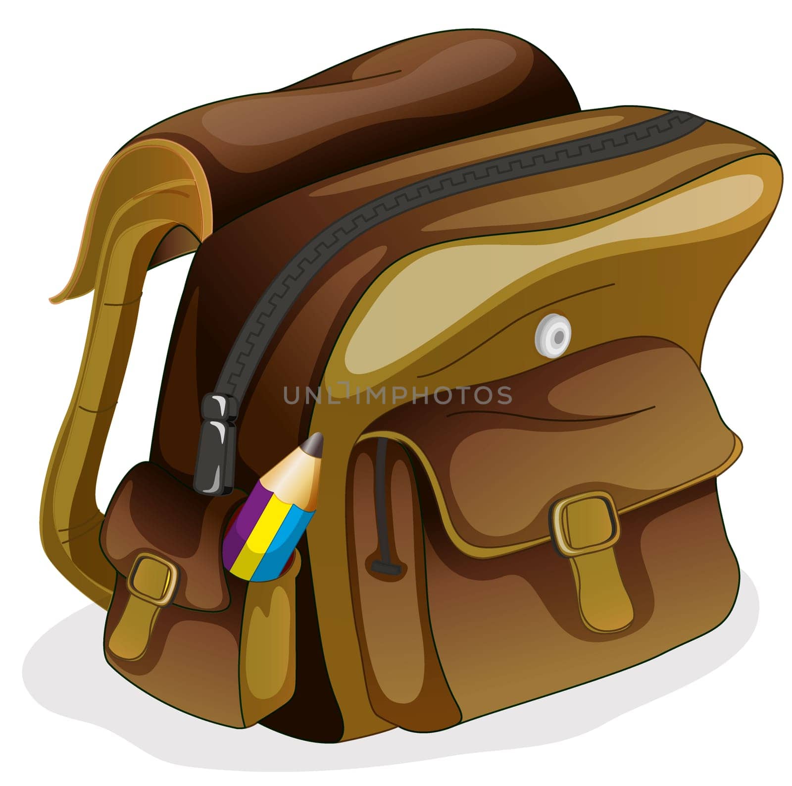 illustration of a school bag on a white background