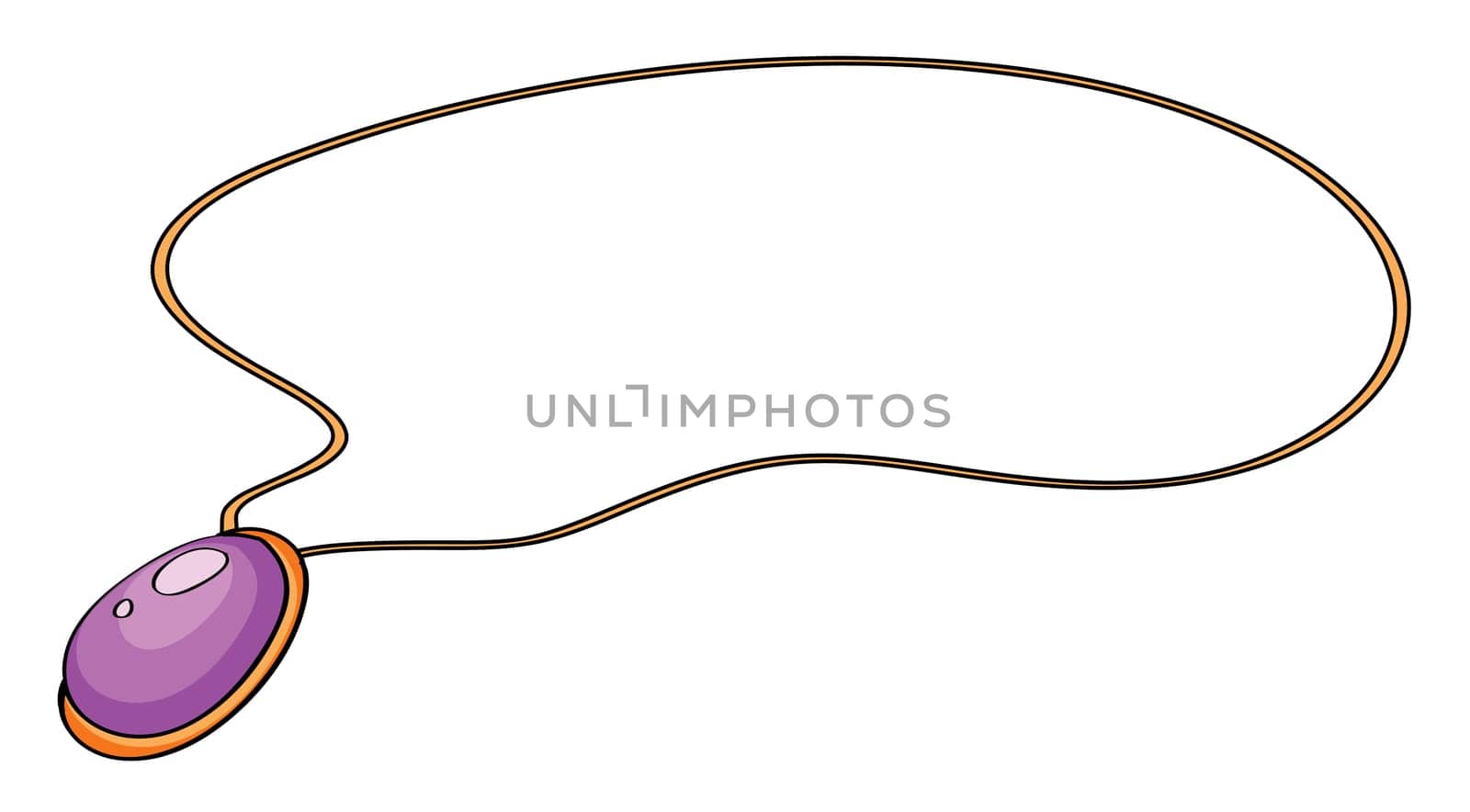illustration of a purple necklace on a white background