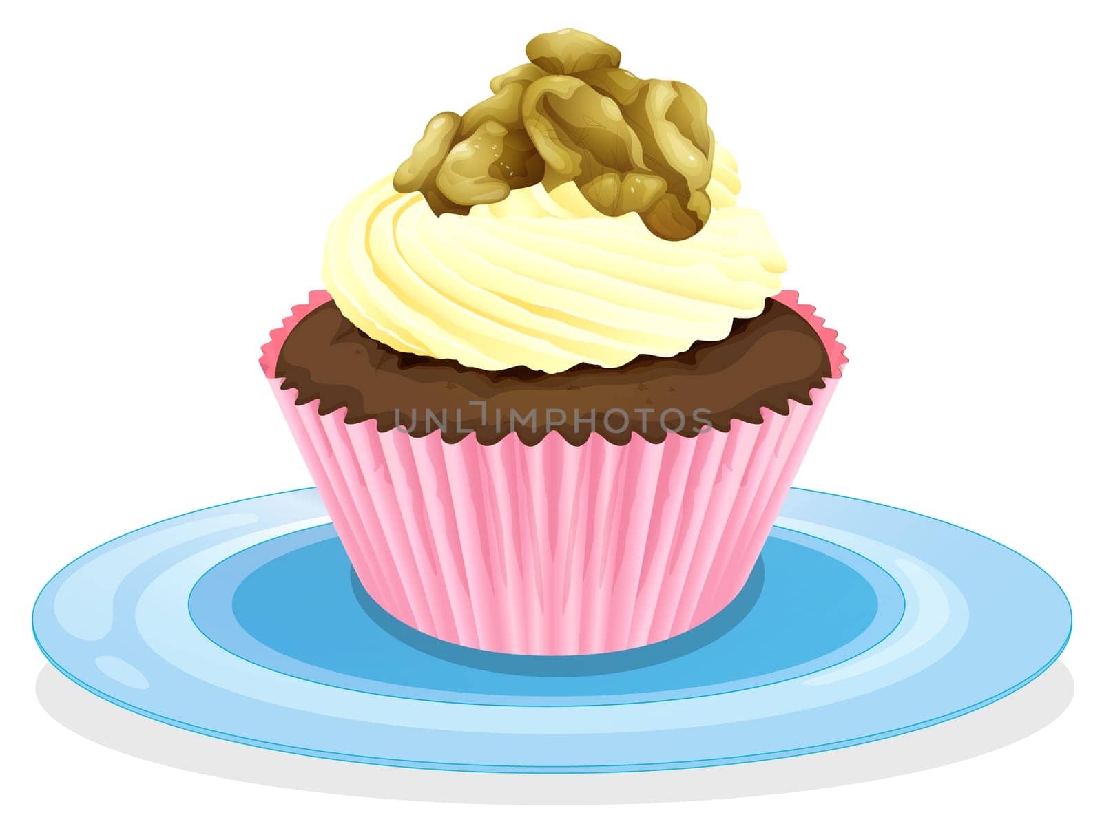 illustration of a cupcake on a white background
