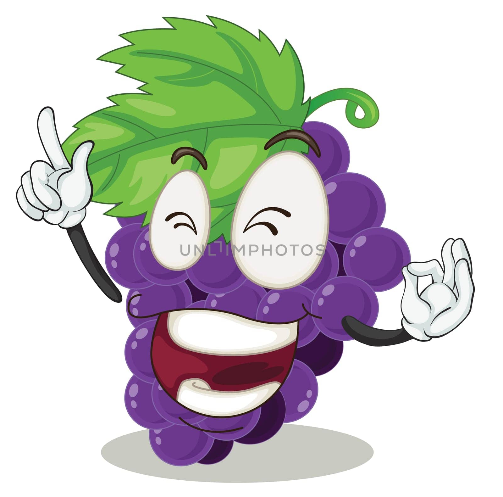 illustration of grapes on a white background