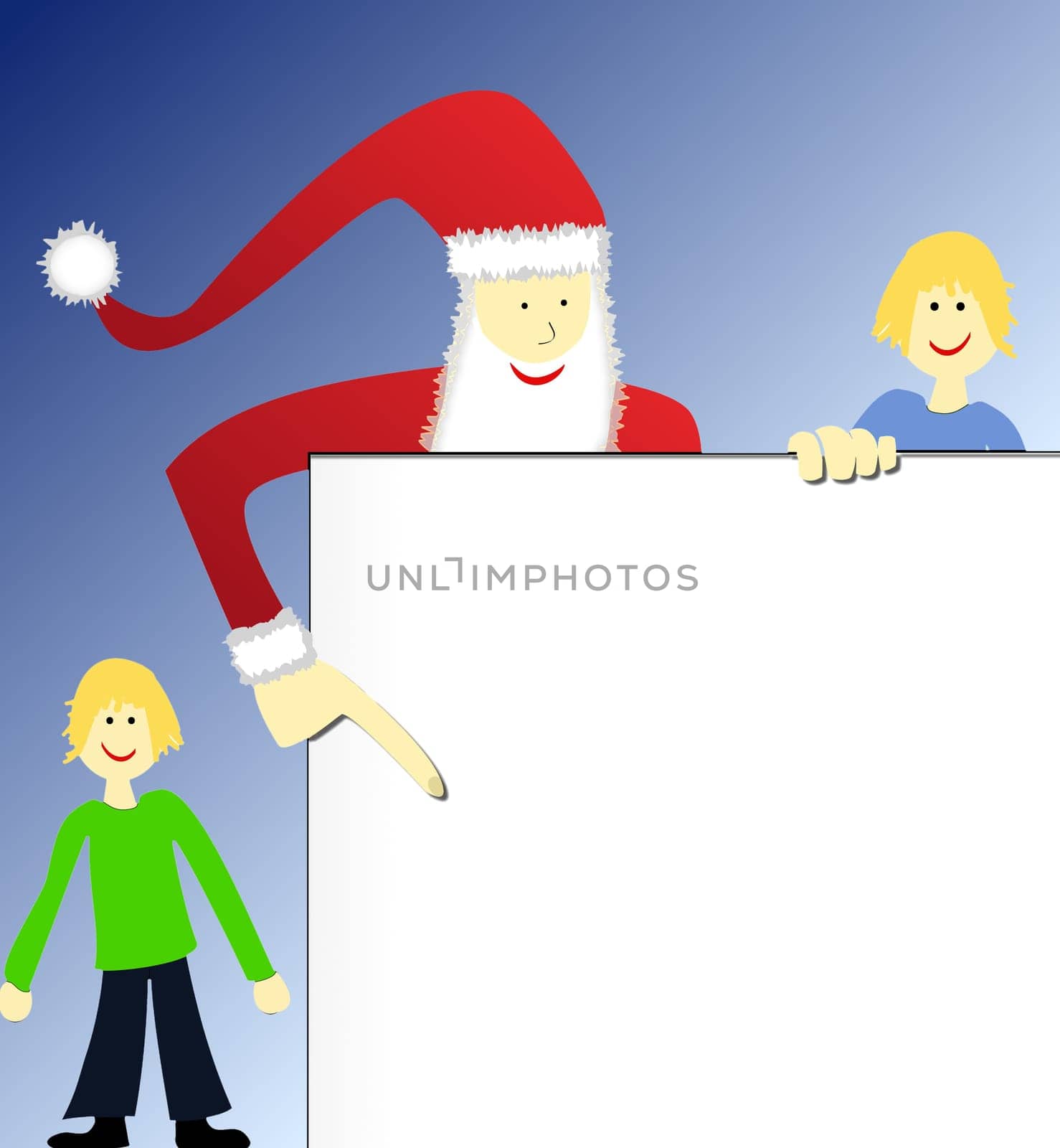 Santa Claus with copy space