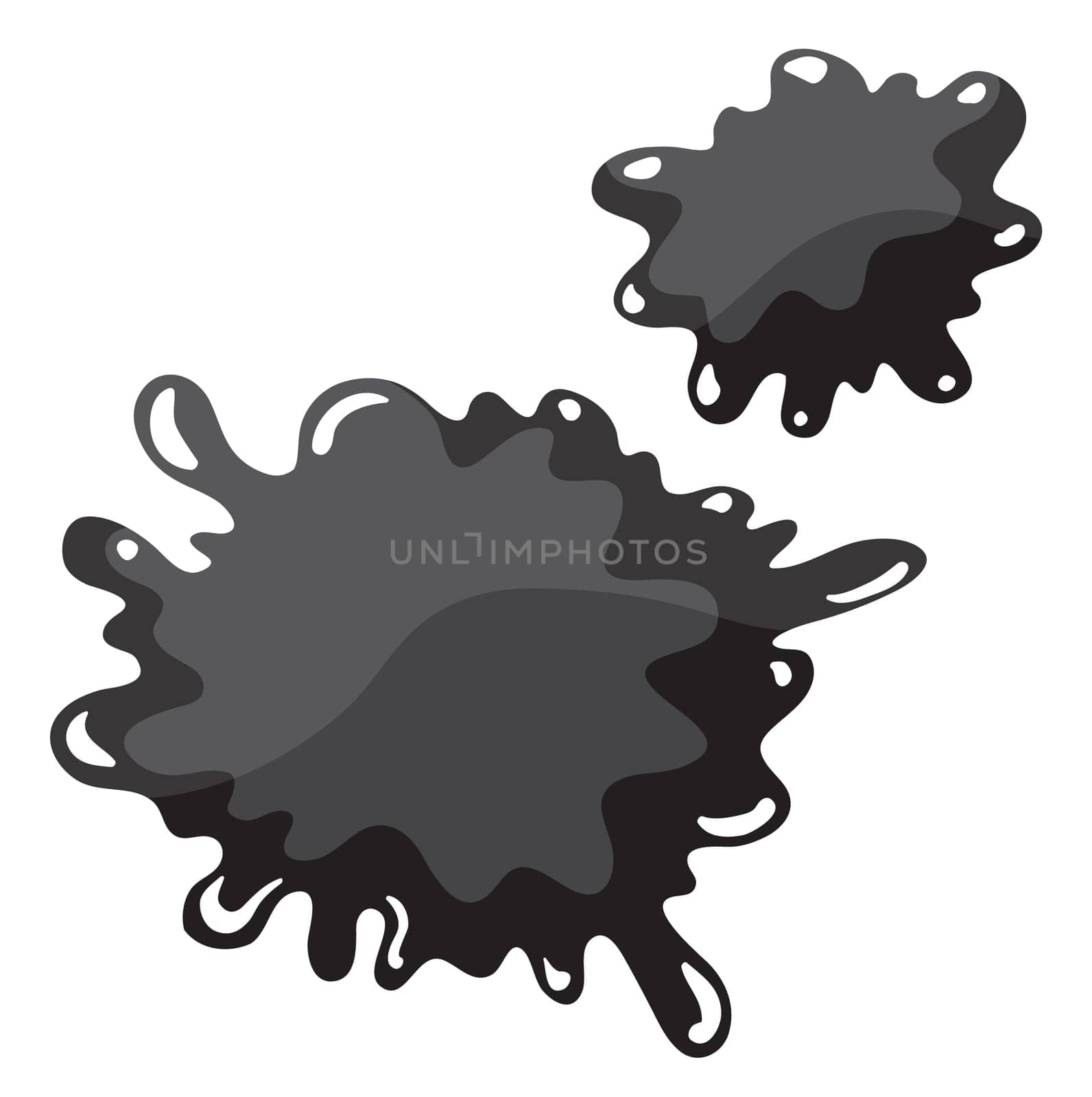illustration of a black color splash on a white background