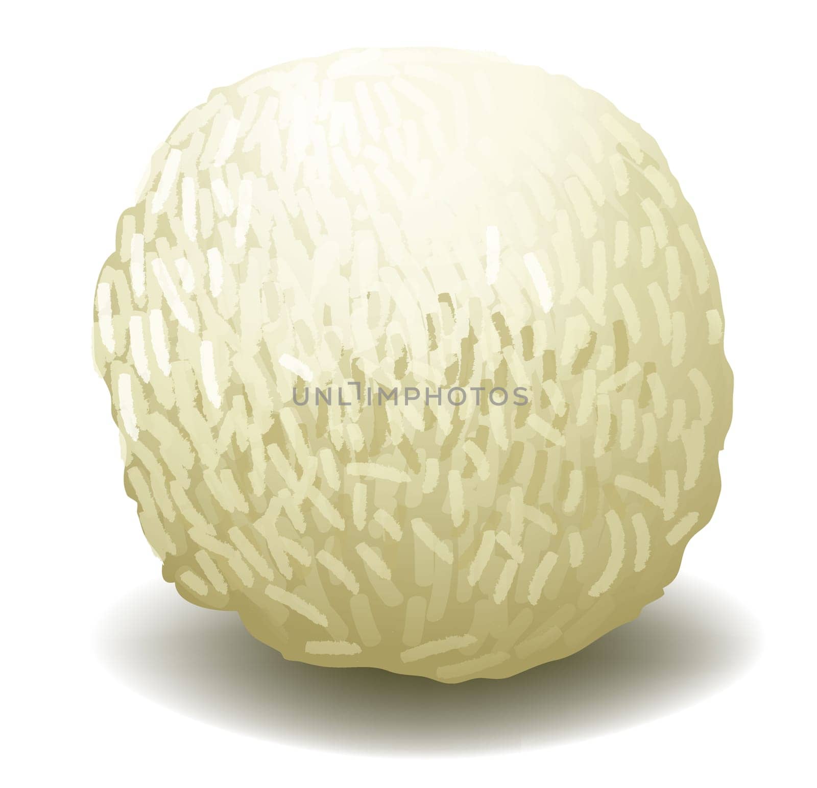 illustration of a white chocolate on a white background