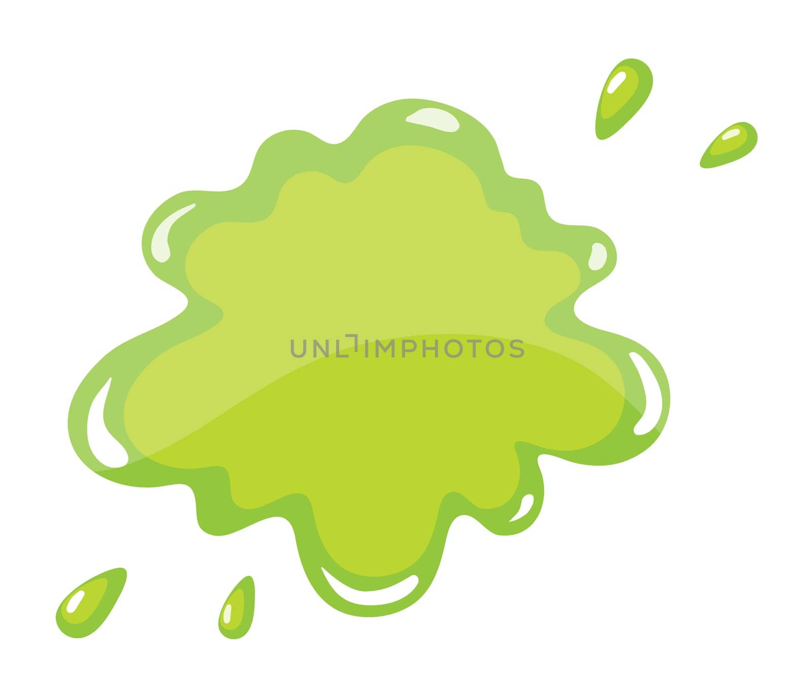 illustration of a green color splash on a white background