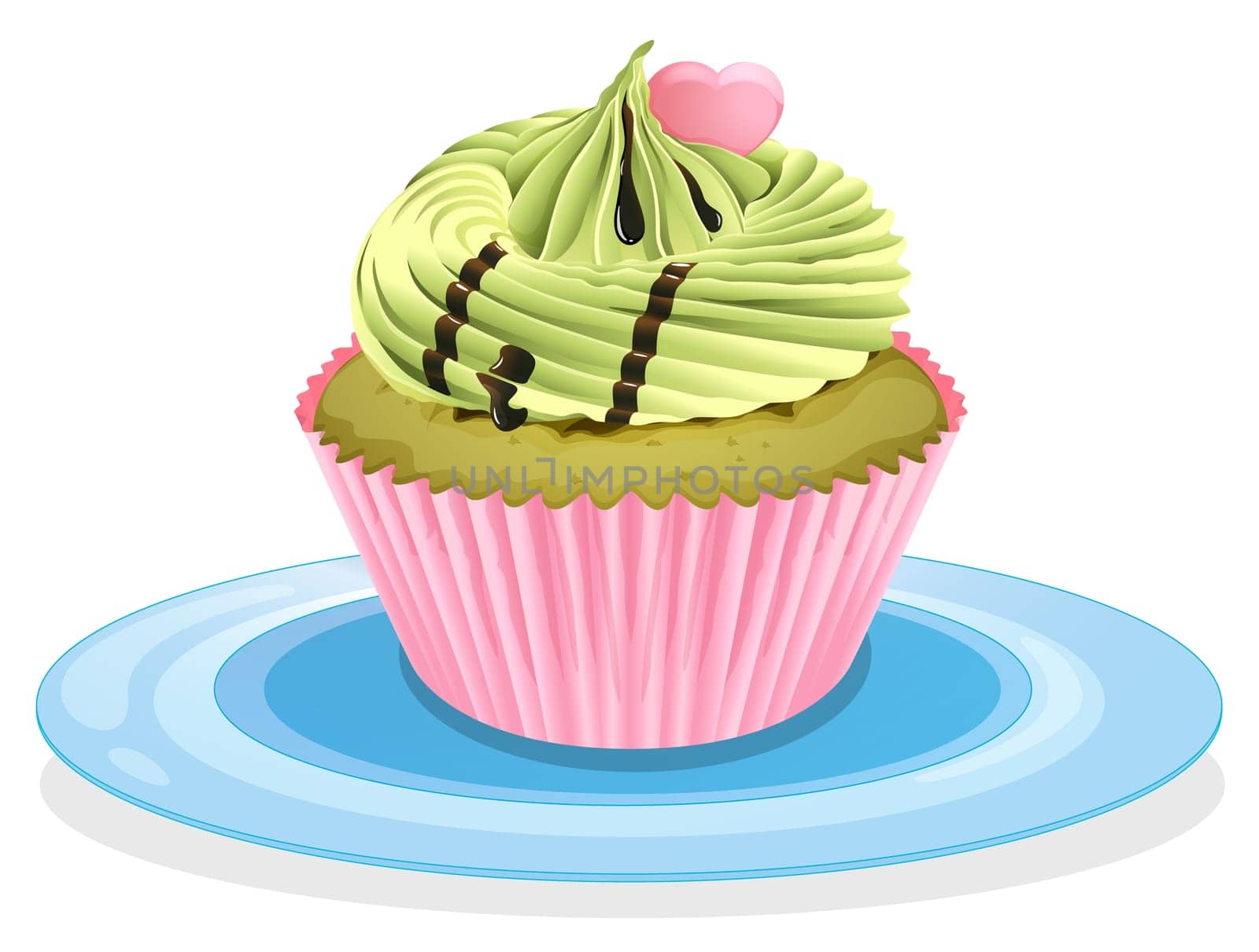 illustration of a cupcake on a white background