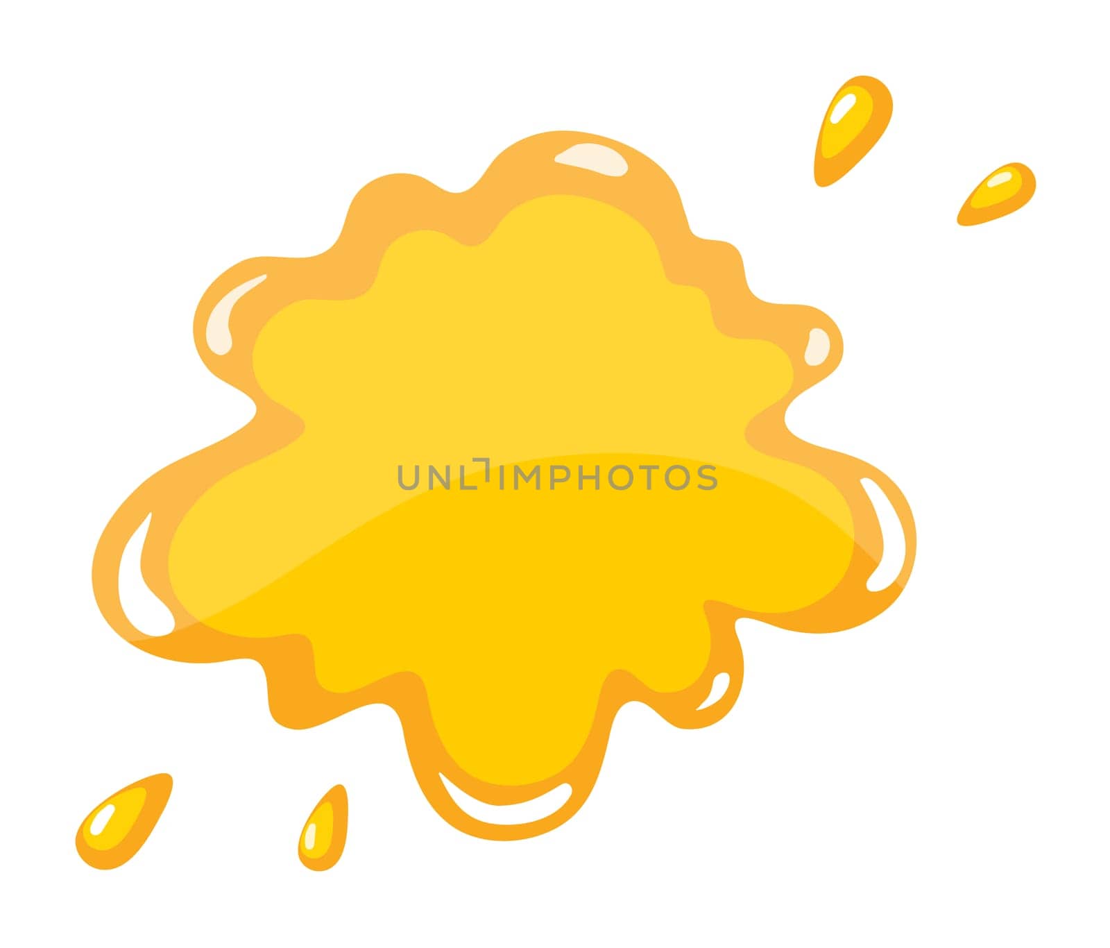 illustration of yellow color splash on a white background