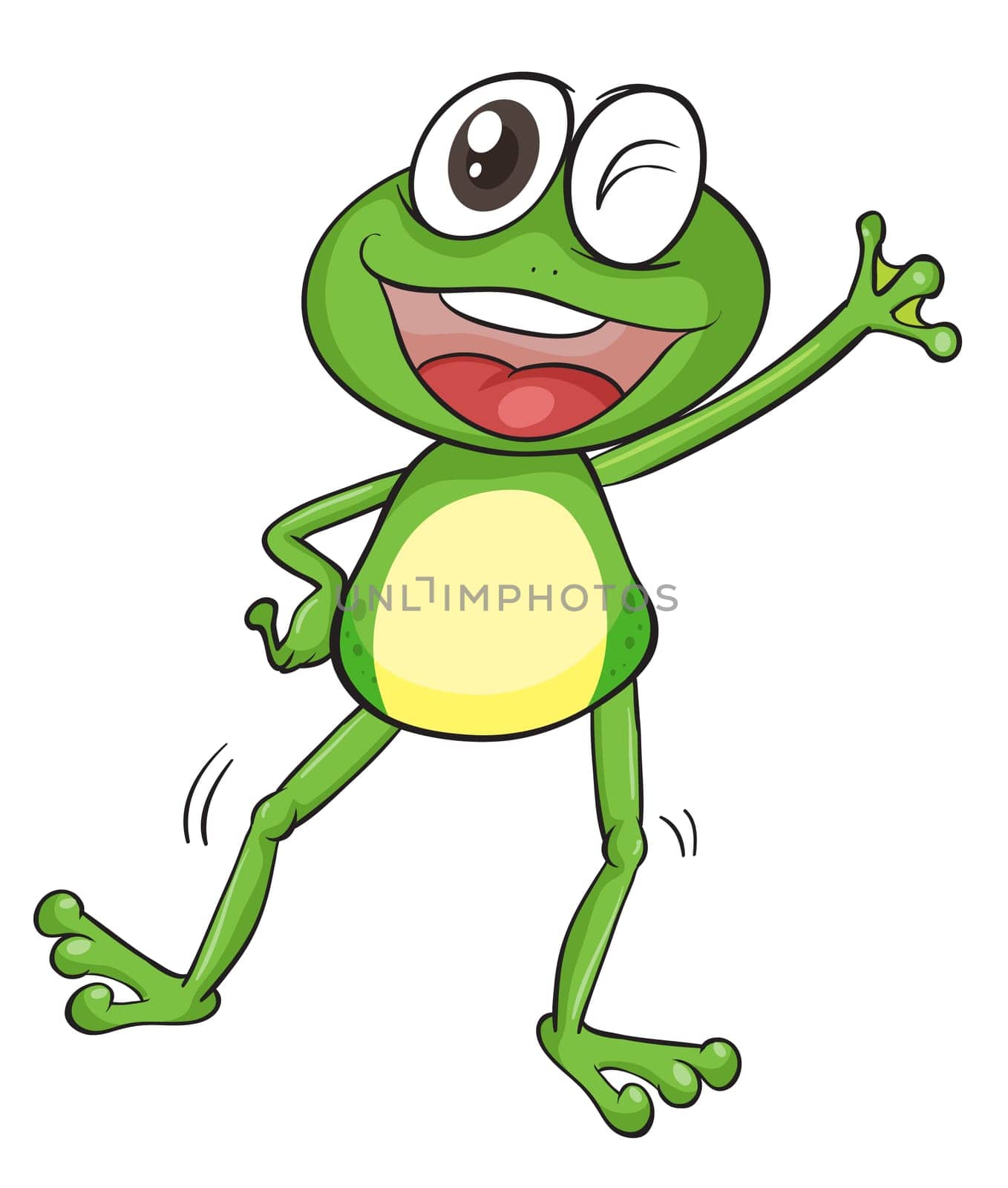 illustration of a frog on a white background