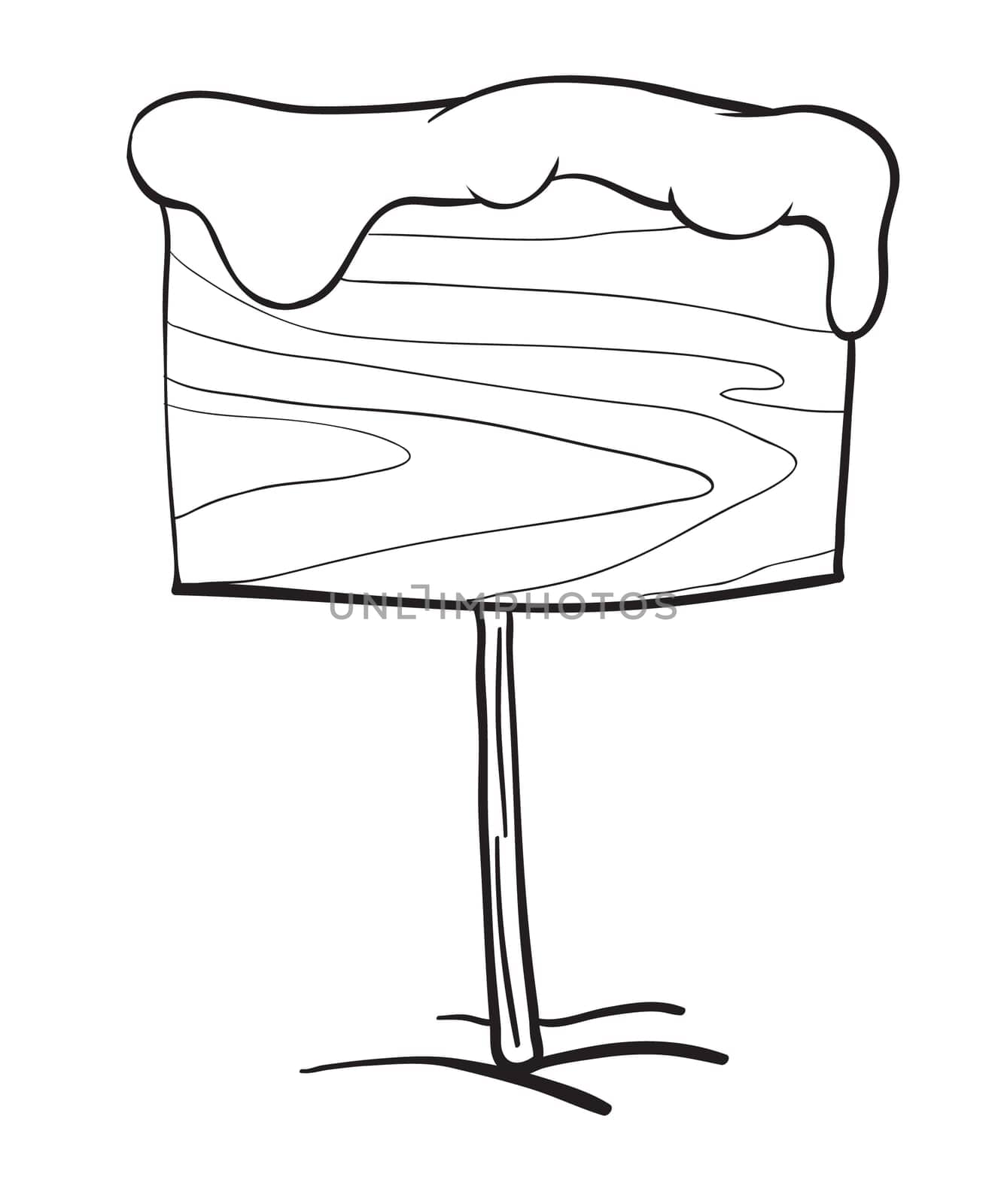 illustration of a board sketch on white background