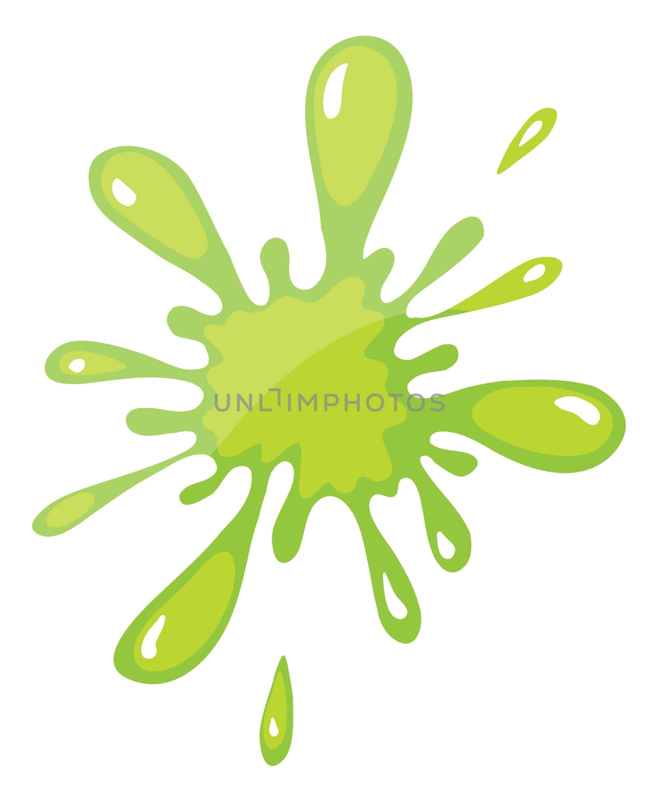 illustration of a green color splash on a white background