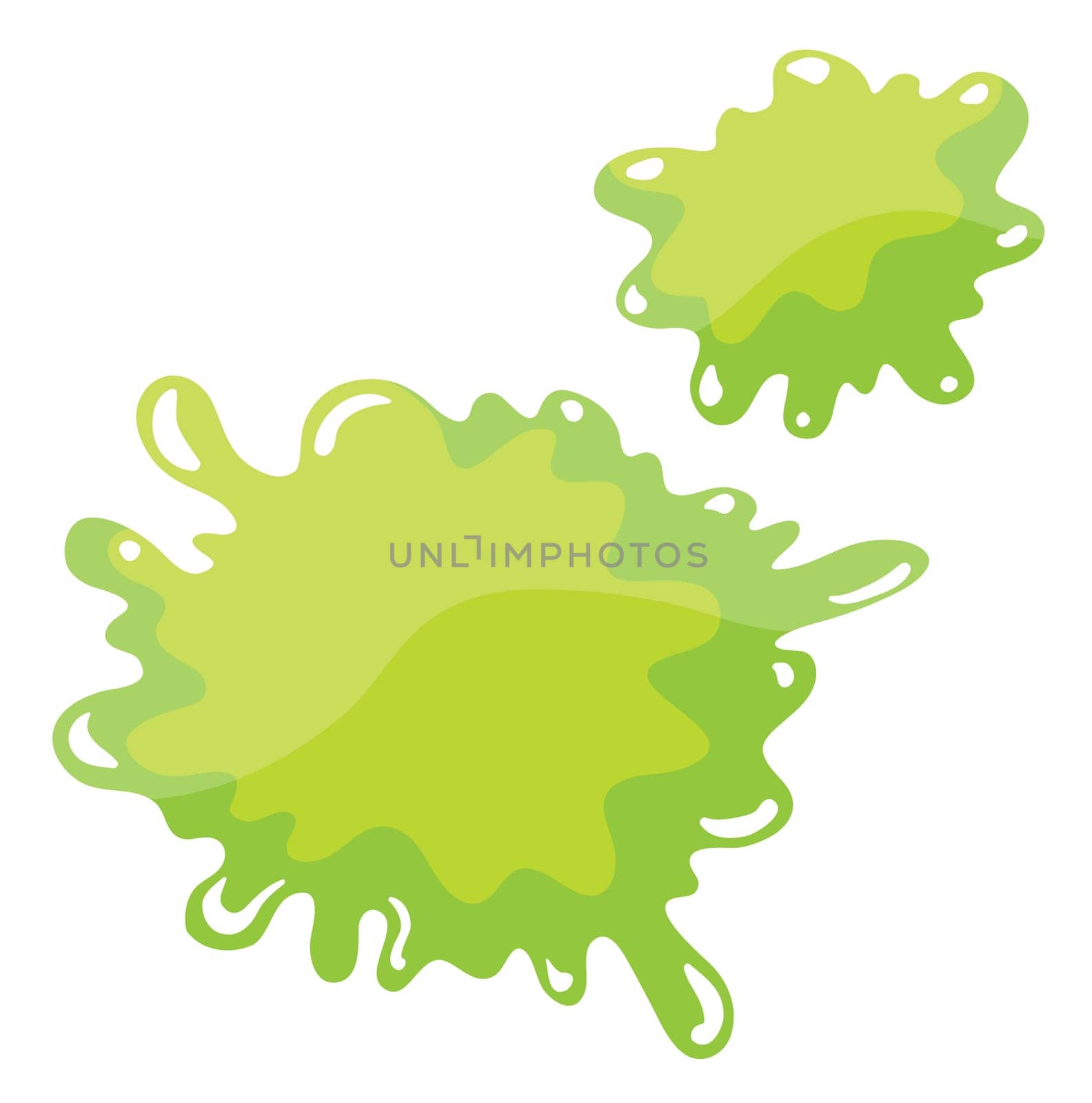 illustration of a green color splash on a white background