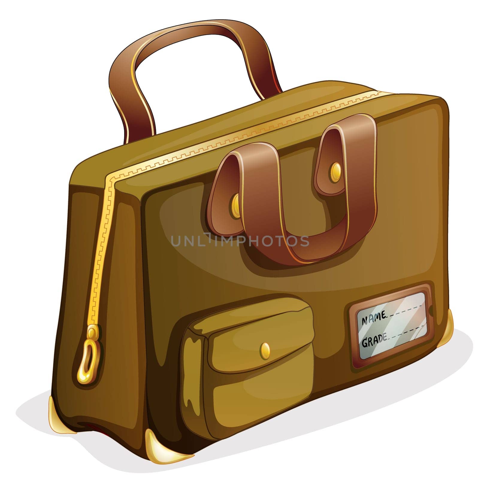 illustration of a brown bag on a white background