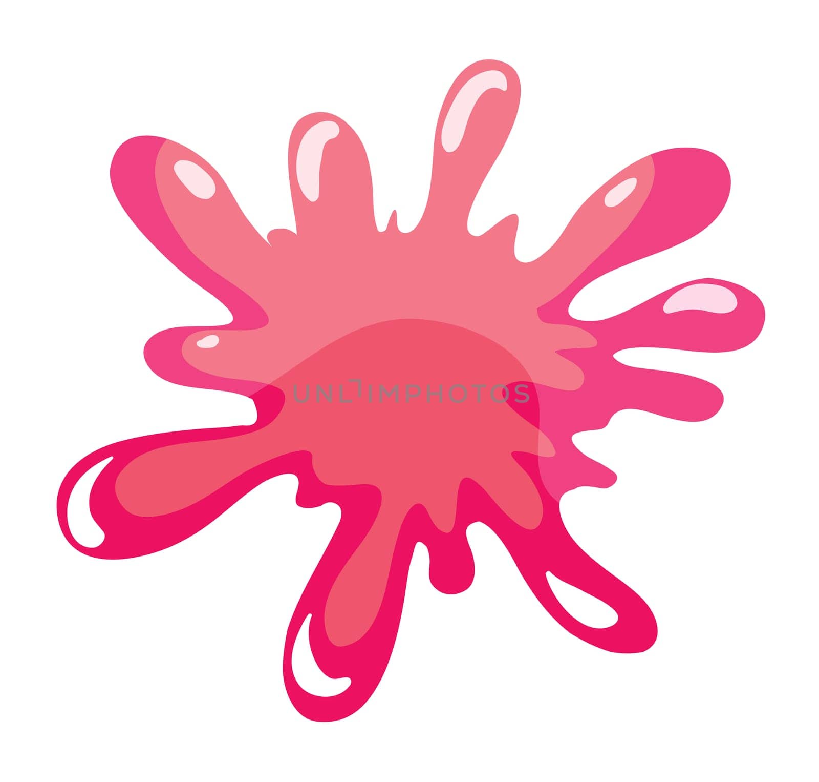 illustration of a pink color splash on a white background