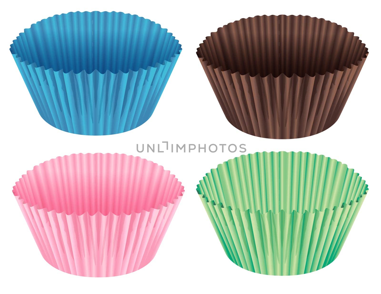 illustration of cups on a white background
