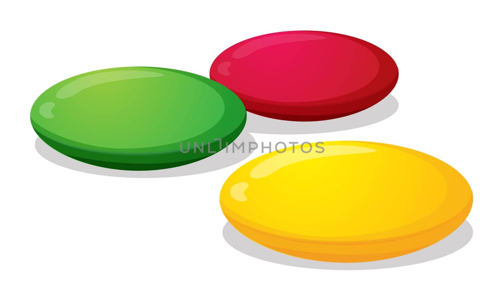 illustration of colorful candies sweet on a white background