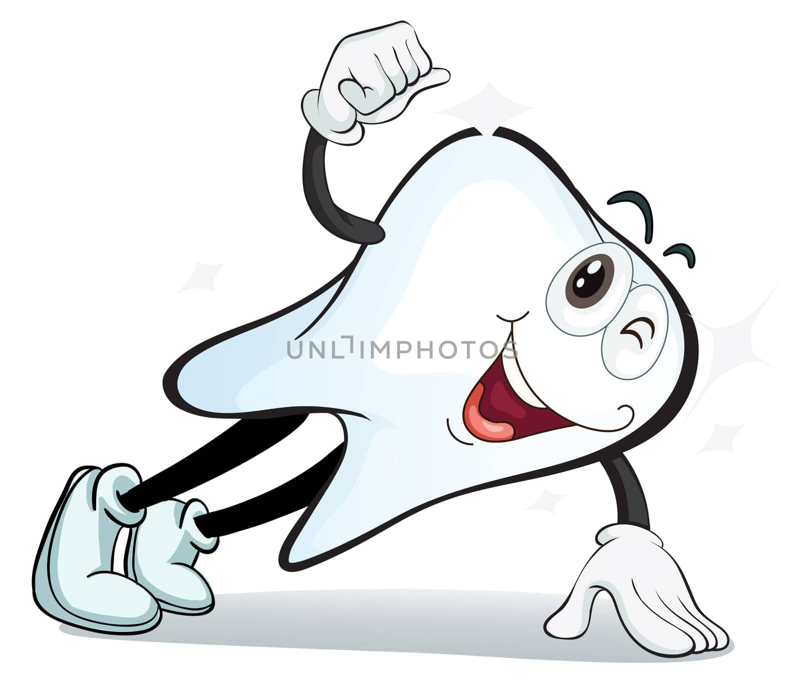 illustration of a tooth on a white background