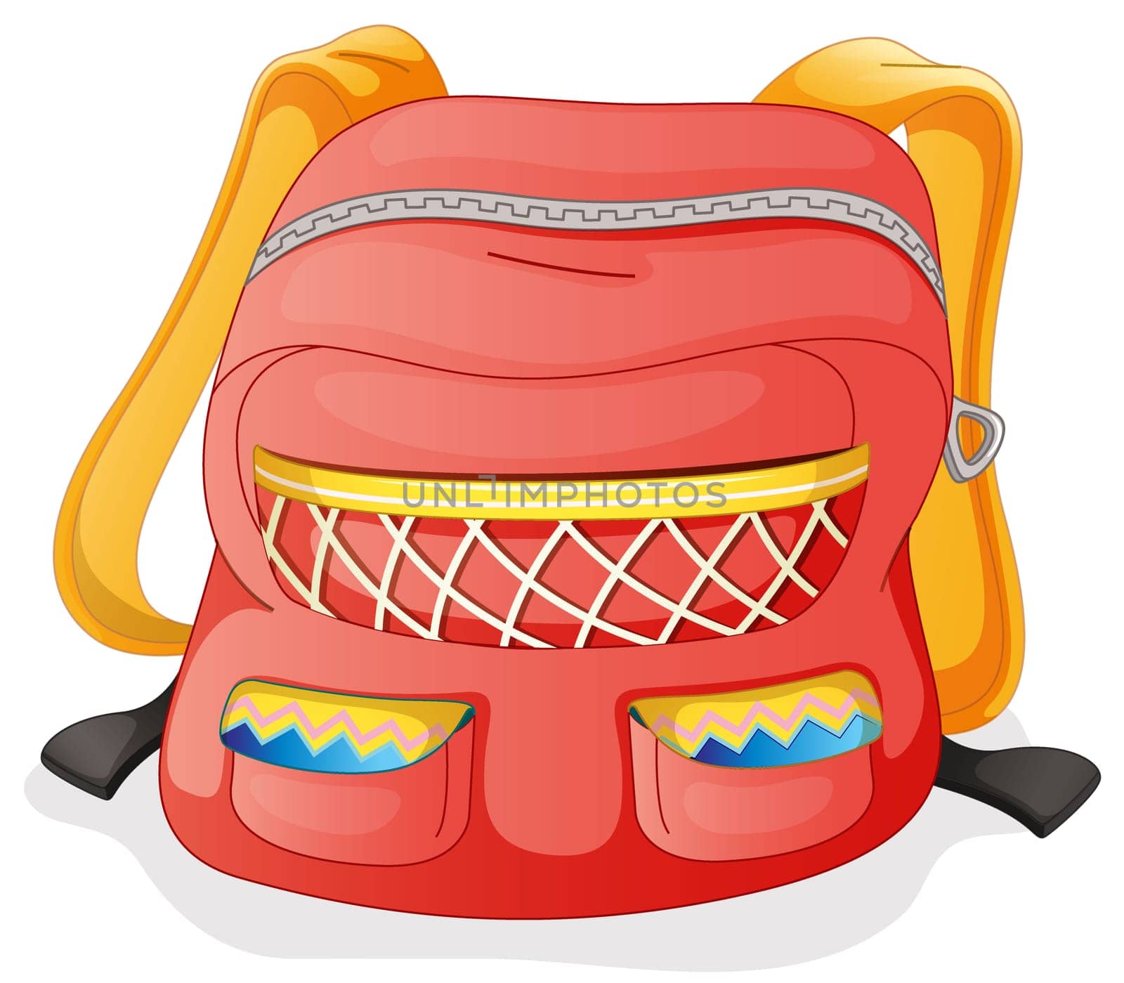 illustration of a red school bag on a white background