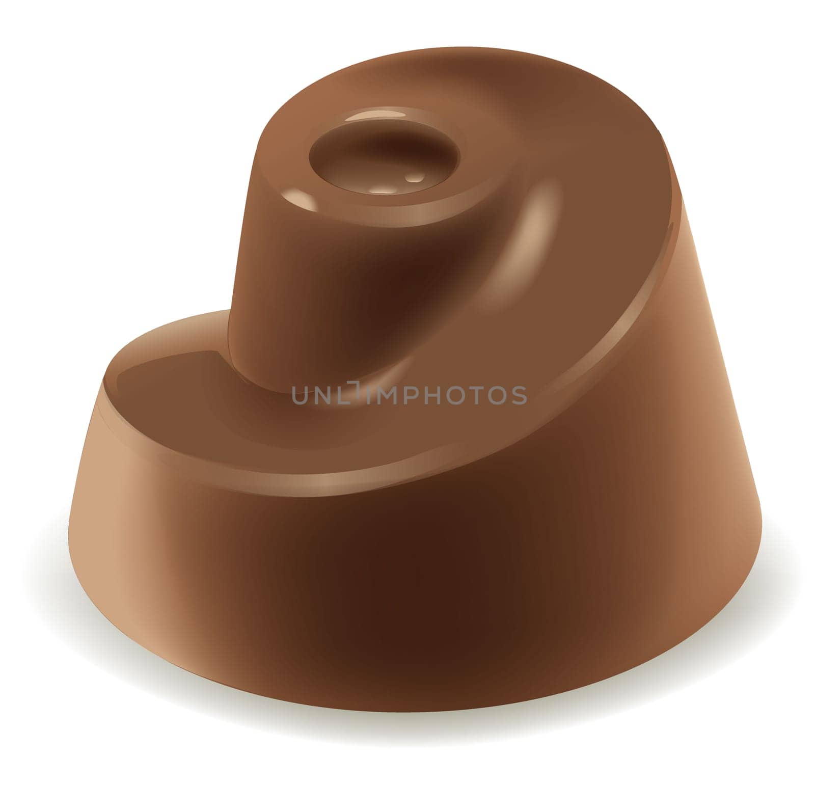 illustration of a chocolate on a white background