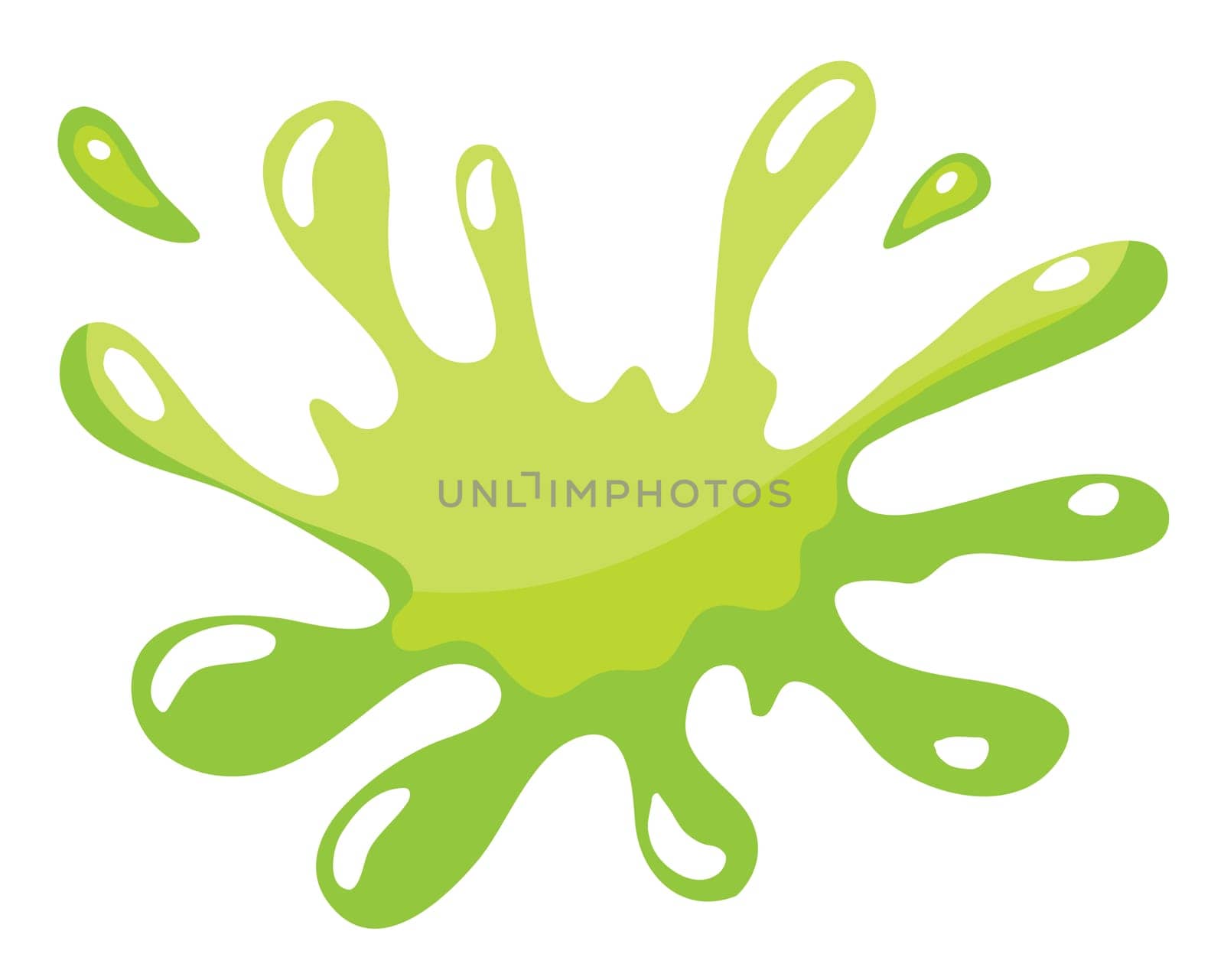illustration of a green color splash on a white background