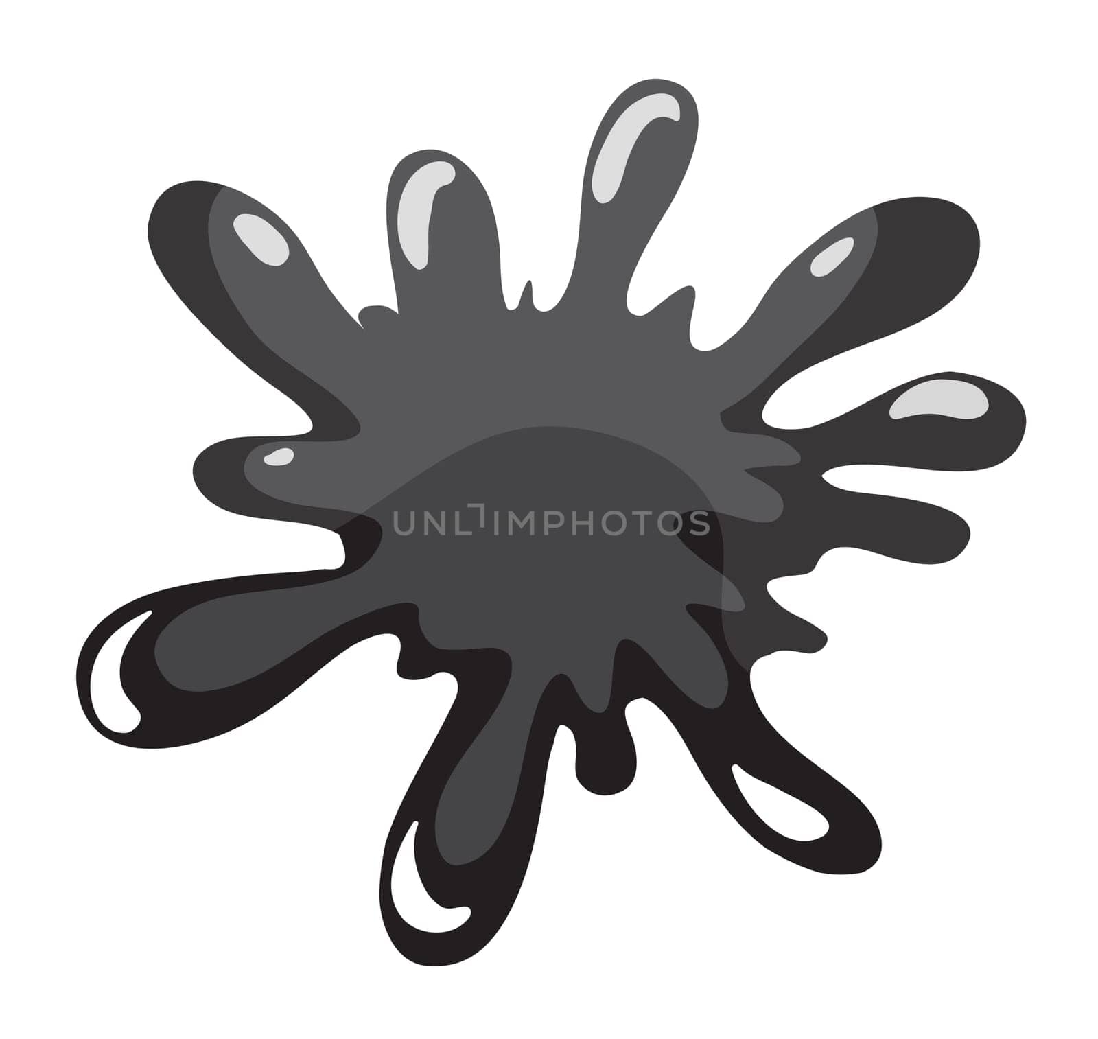 illustration of a black color splash on a white background