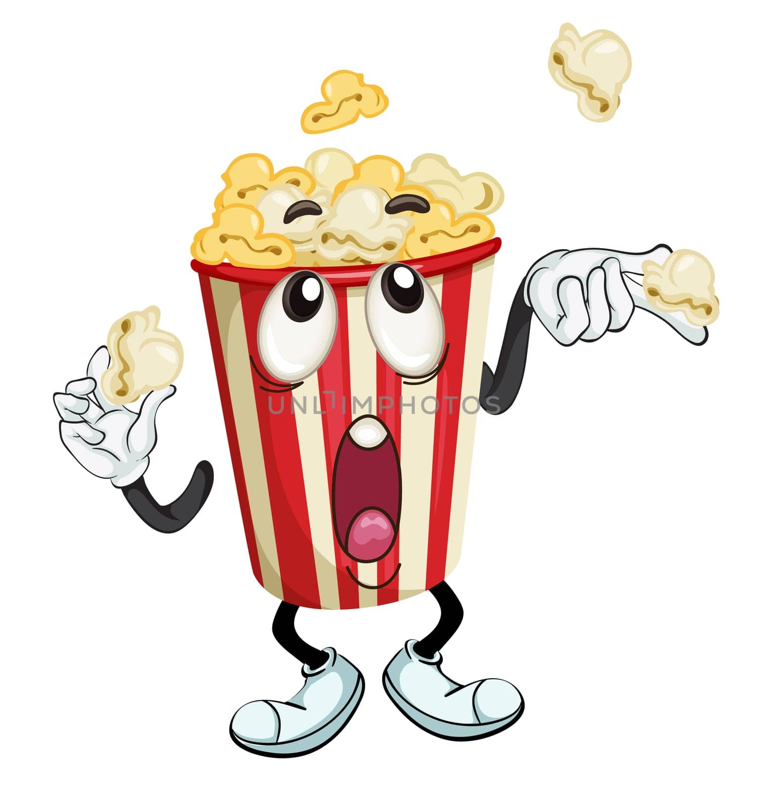 illustration of a popcorn on a white background