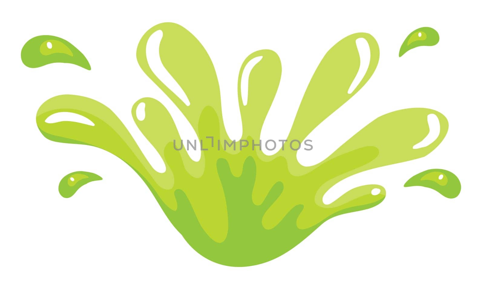 illustration of a green color splash on a white background
