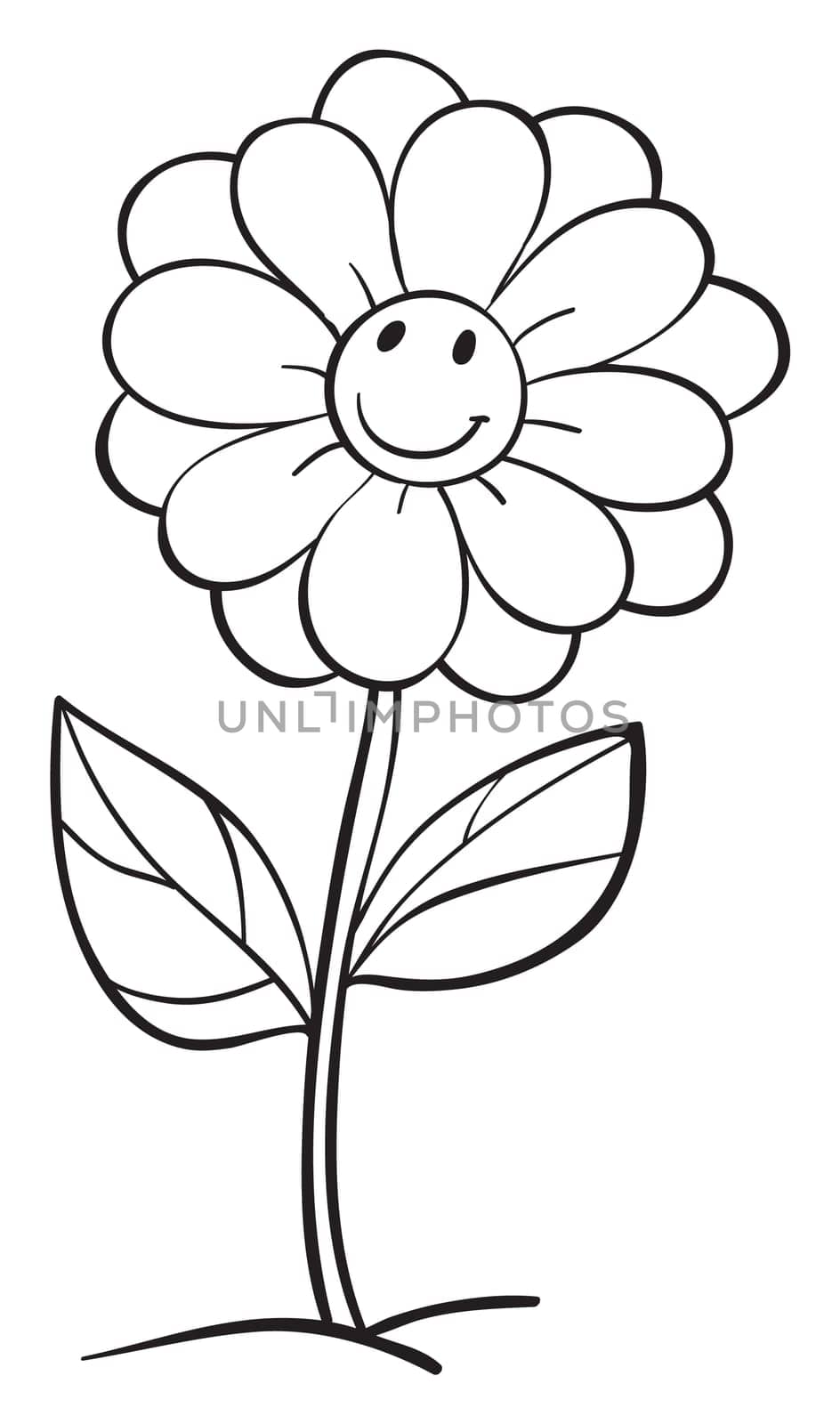 illustration of a flower on a  white background