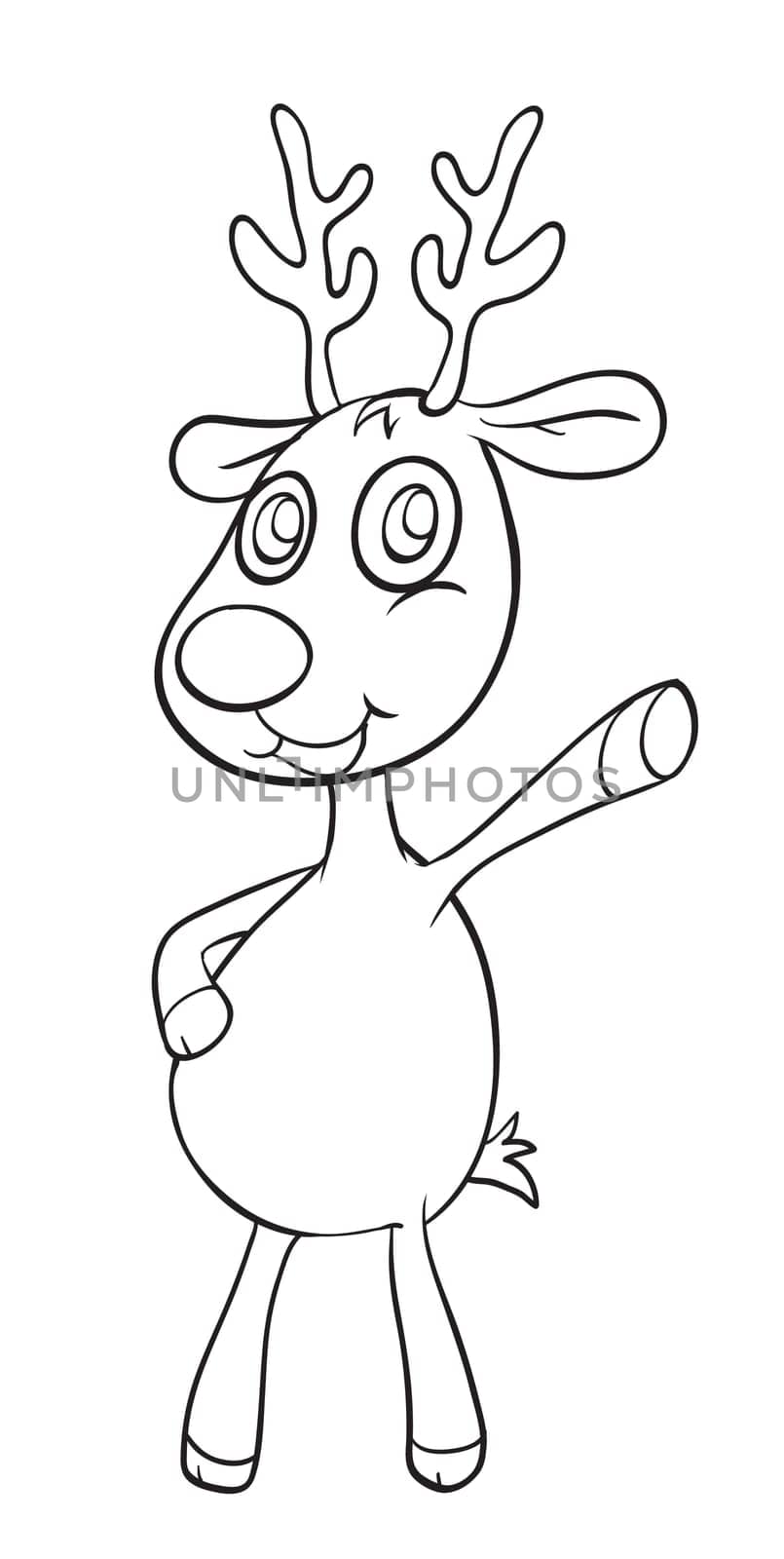 illustration of a reindeer on a white background