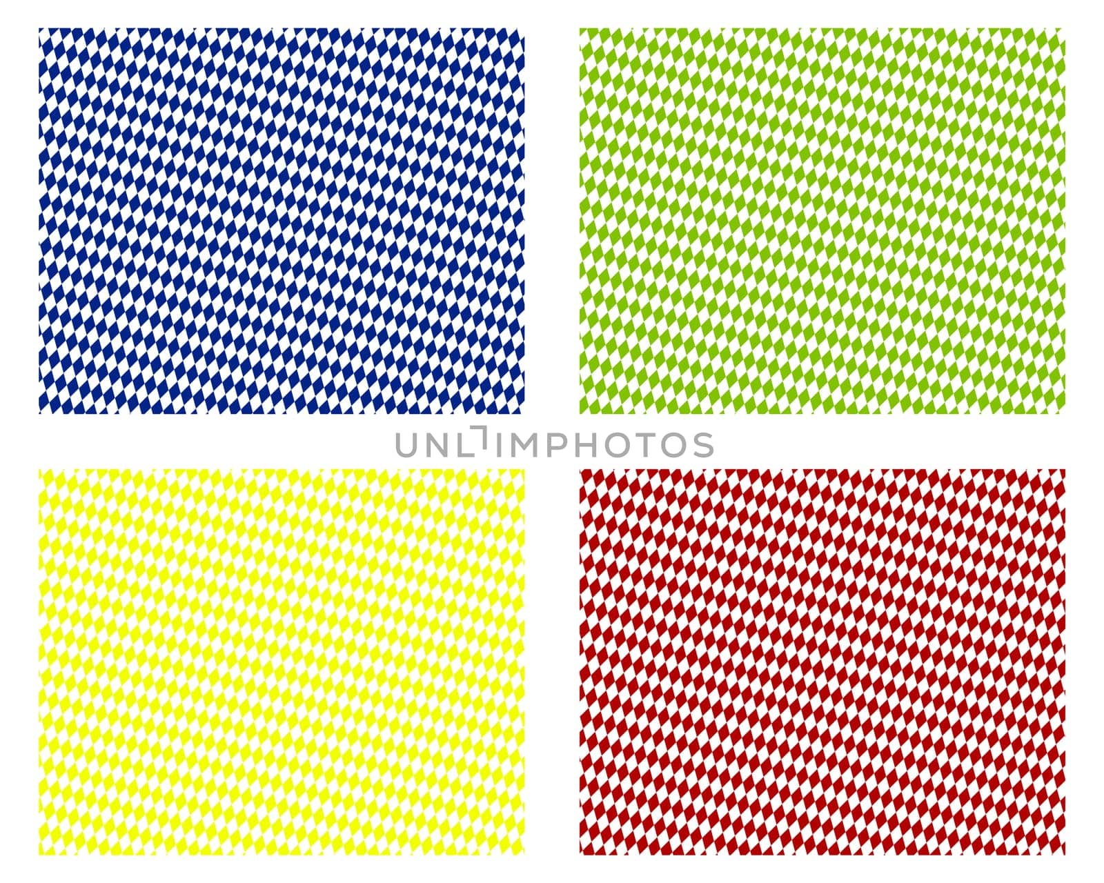 Diamond pattern in blue,green,yellow and red
